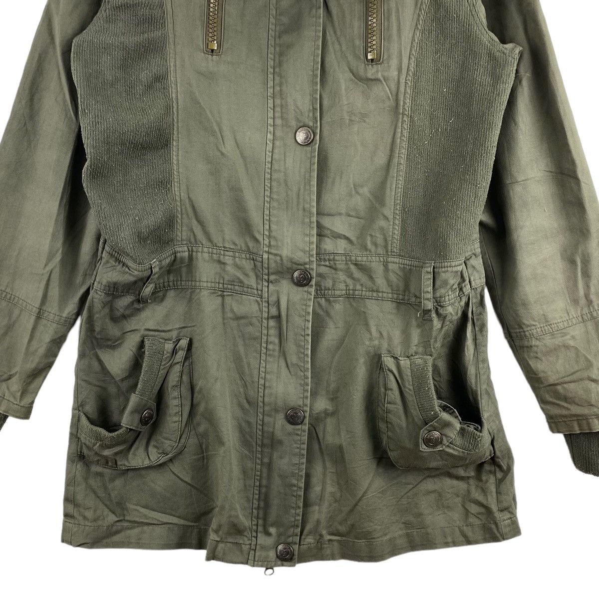 Vintage Vintage VON DUTCH Hooded Khaki Jeans Denim Jacket Size US L / EU 52-54 / 3 - 3 Thumbnail