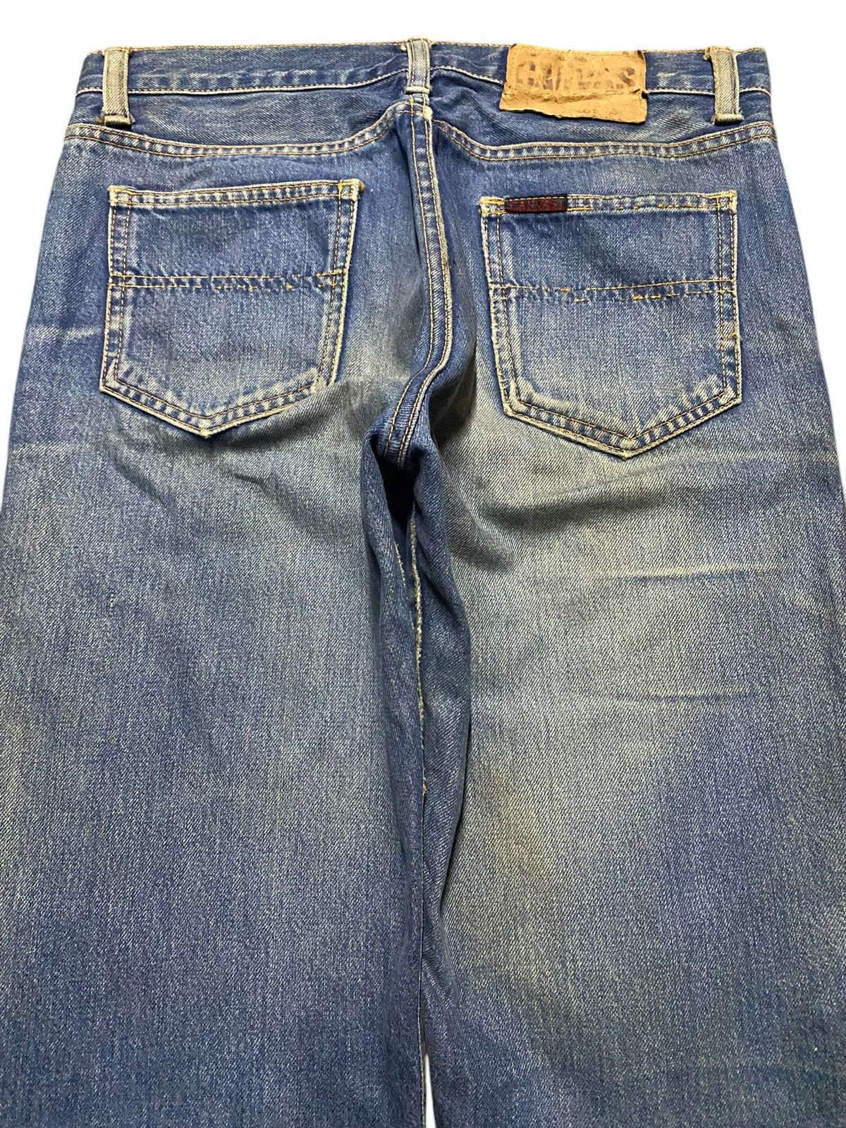 Vision Streetwear Vintage Japanese Brand Canvas Mud Wash Distressed Loose Jean Size US 31 - 4 Thumbnail