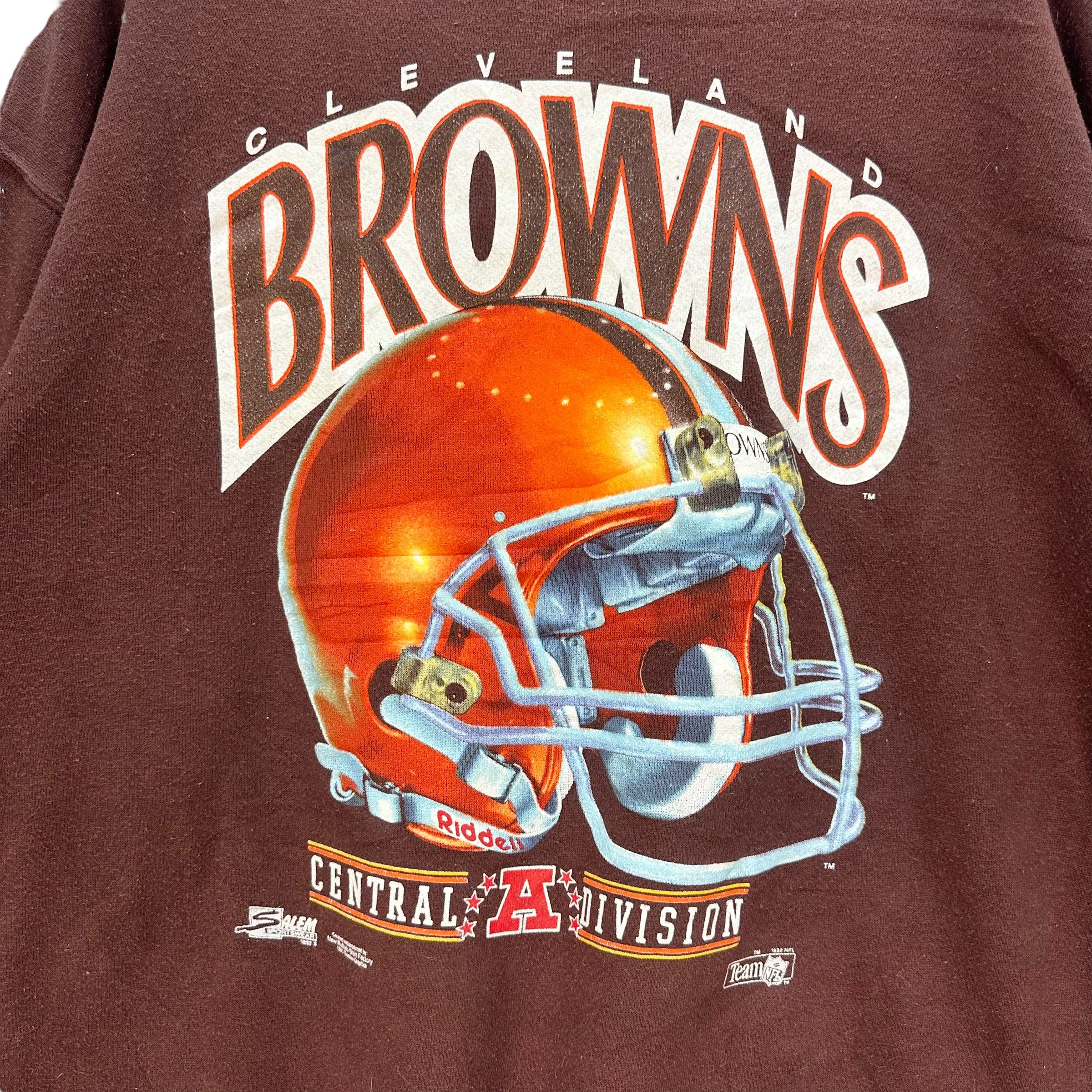 NFL × Salem Sportswear × Vintage 93's TEAM NFL CLEVERLAND BROWNS SWEATSHIRTS #8047-198 Size US XL / EU 56 / 4 - 3 Thumbnail