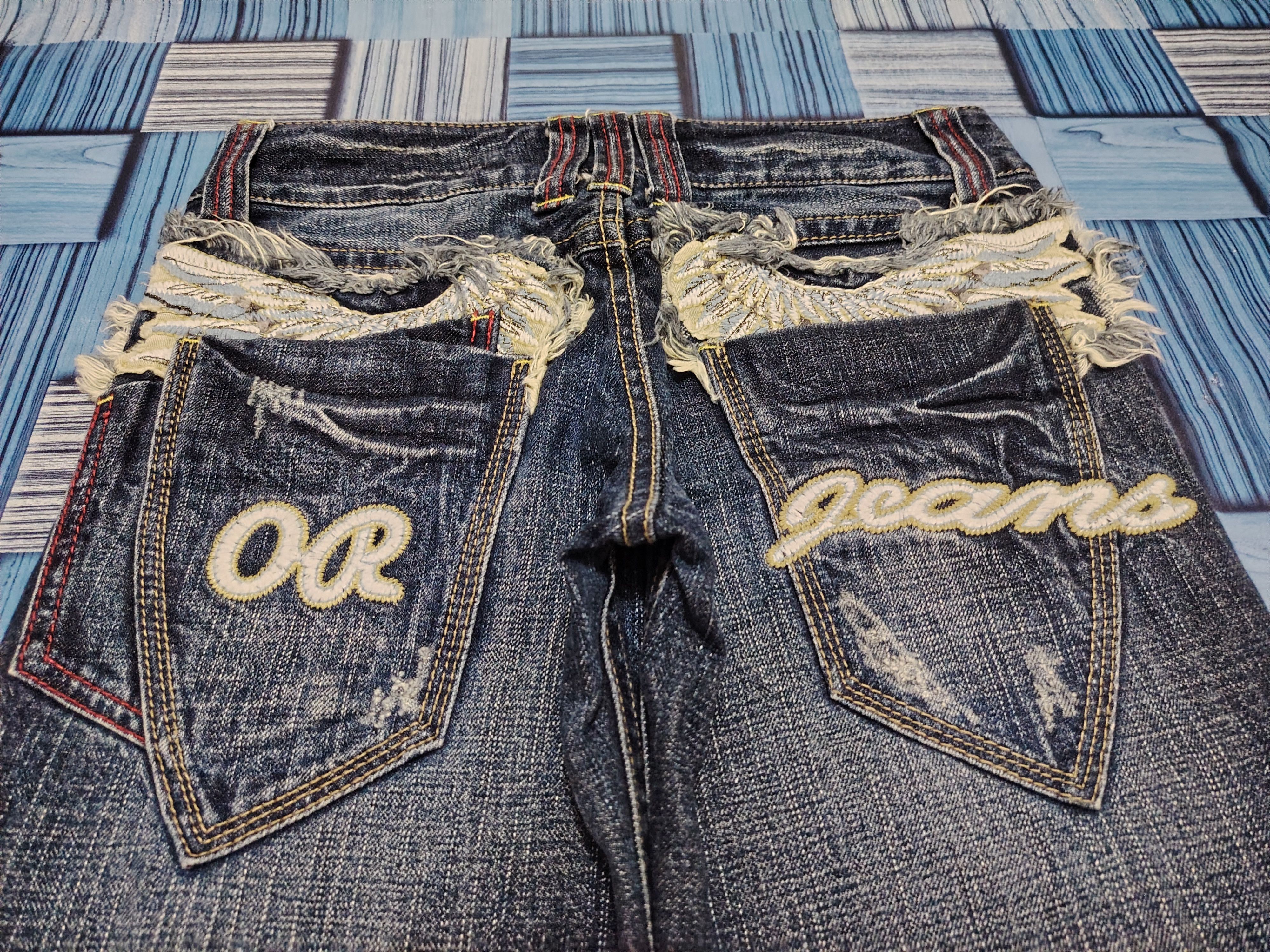 Le Grande Bleu (L.G.B.) Japanese Oririn wings embroidery back whiskers flare jeans Size US 28 / EU 44 - 11 Thumbnail