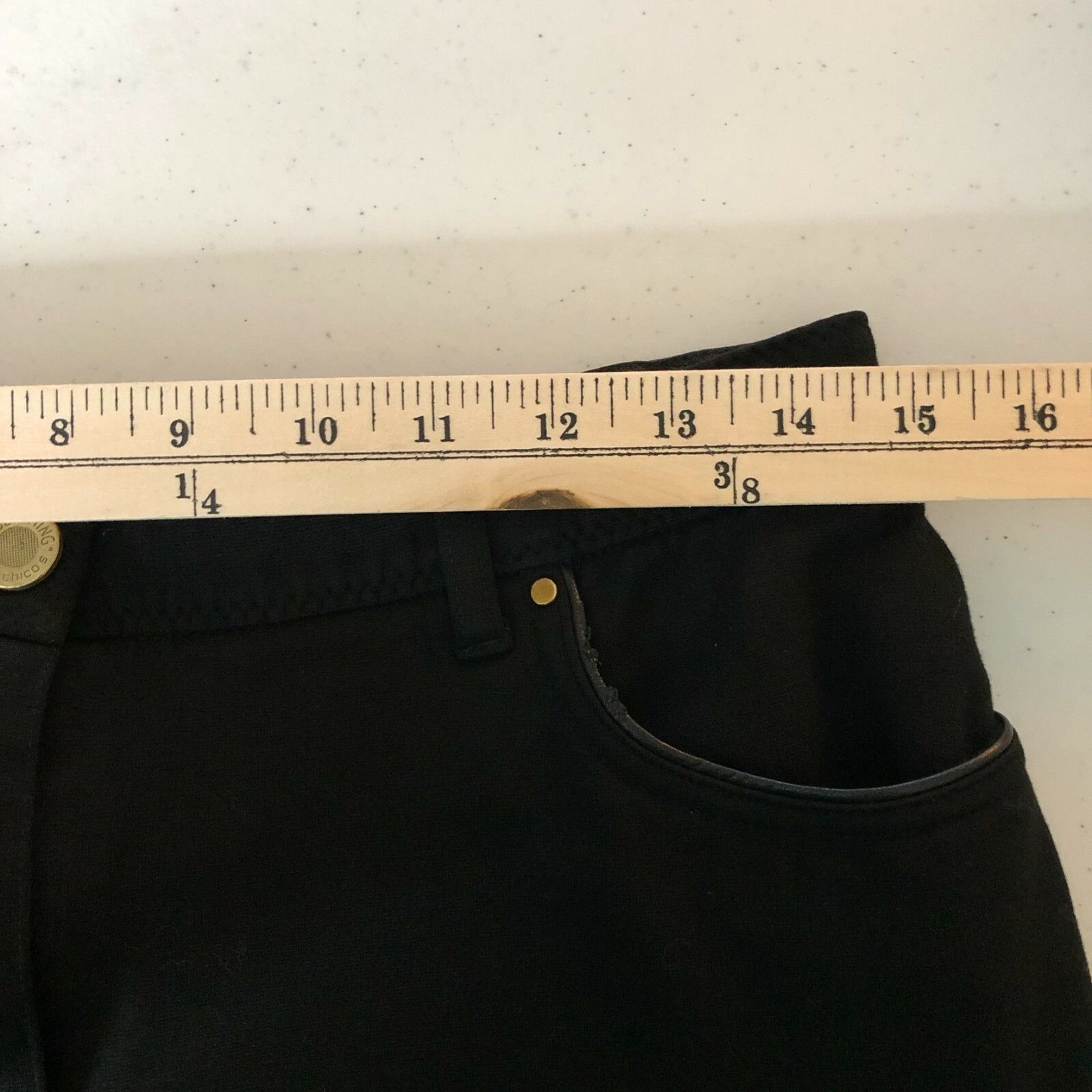 Chicos Chicos Crop Pants So Slimming Elastic Waist Faux Leather Tri Size 30" / US 8 / IT 44 - 7 Thumbnail