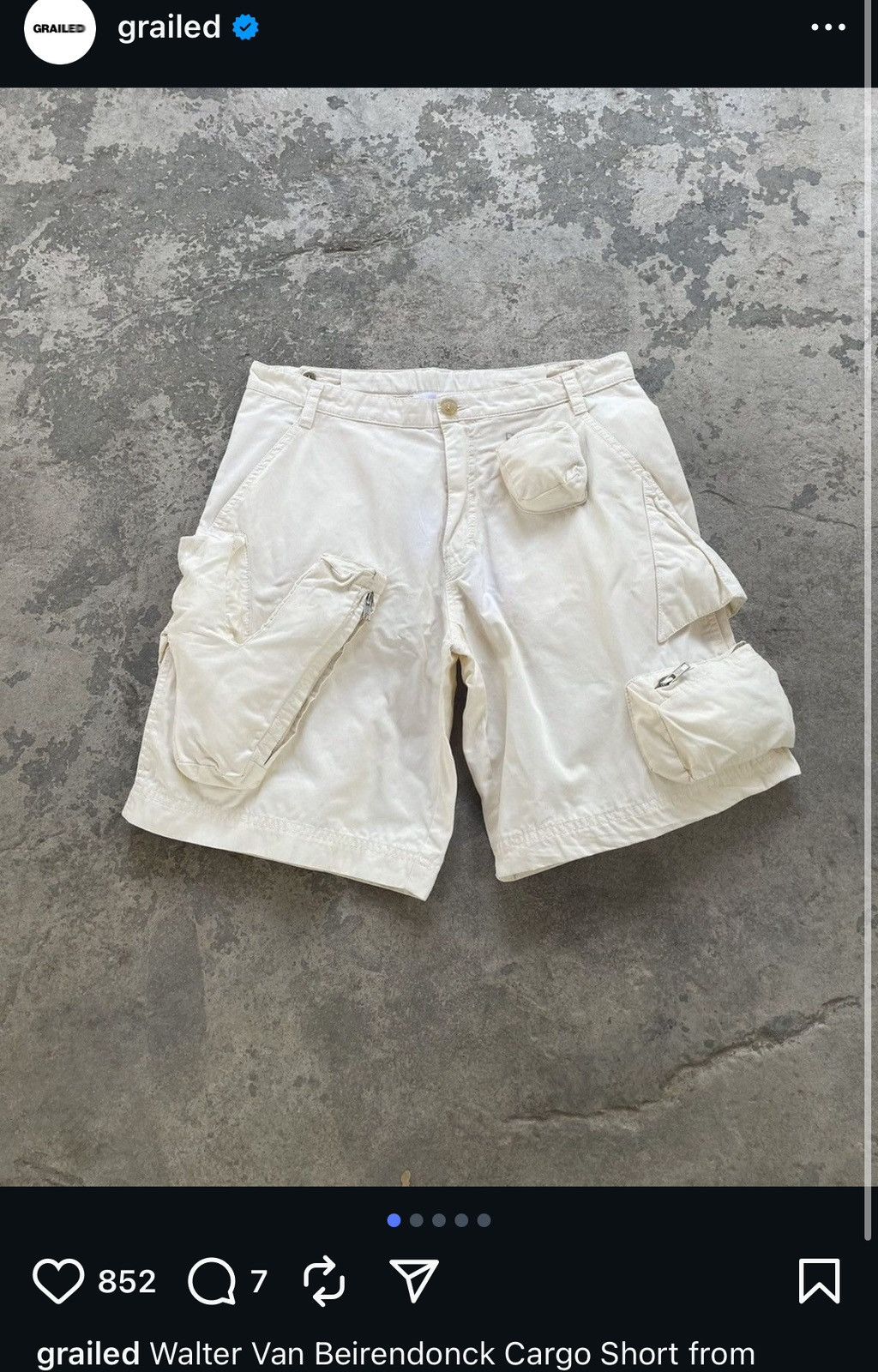 Walter Van Beirendonck SS10 Walter Van Beirendonck Face 3D Cargo Shorts in Cream Size US 32 / EU 48 - 11 Thumbnail
