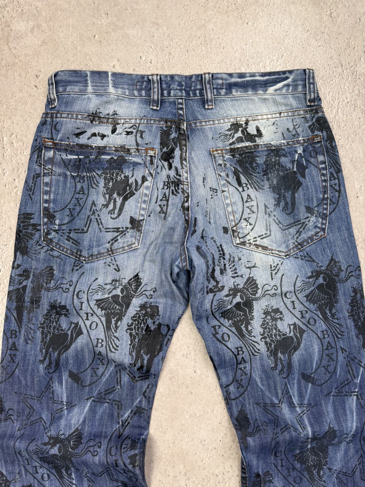 Designer × Ed Hardy Vintage Ed Hardy Style Rhinestones Skeleton Jeans Size US 32 / EU 48 - 11 Thumbnail