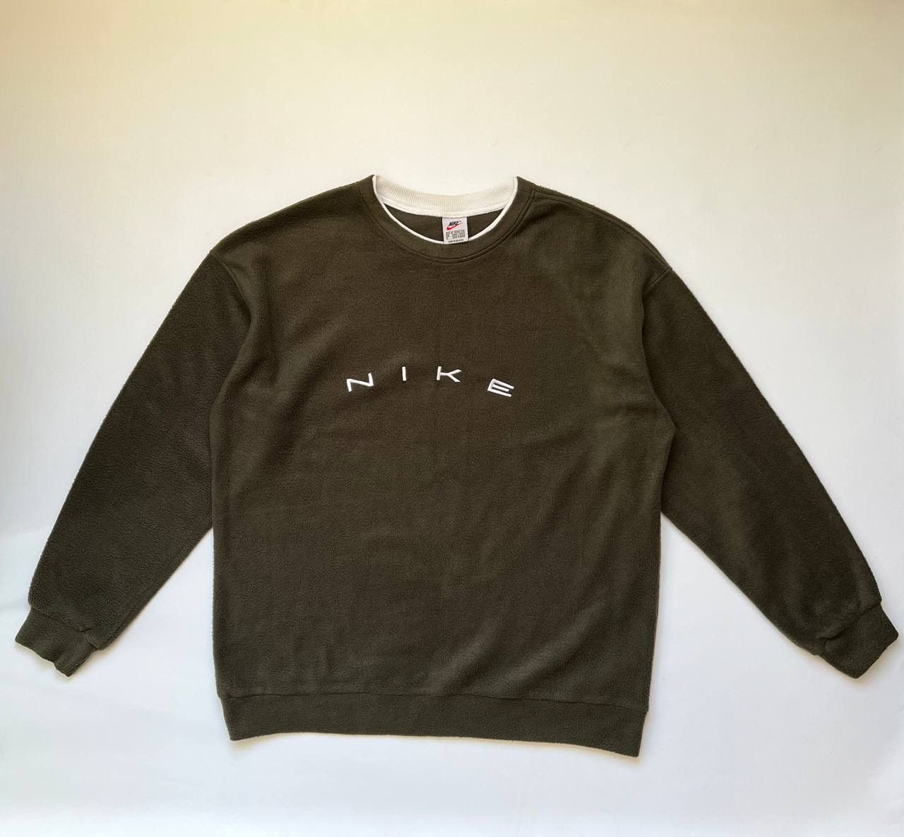 Nike × Nike ACG × Vintage Vintage Nike fleece sweatshirt green central big logo acg Size US M / EU 48-50 / 2 - 2 Thumbnail