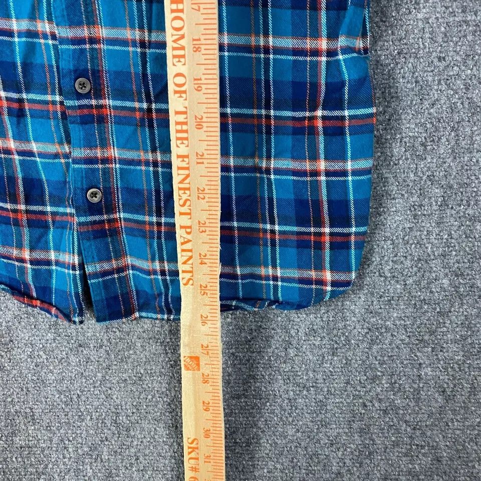 VSTR VSTR Flannel Men's Small Plaid Blue 100% Cotton Button Up S Size US S / EU 44-46 / 1 - 6 Thumbnail