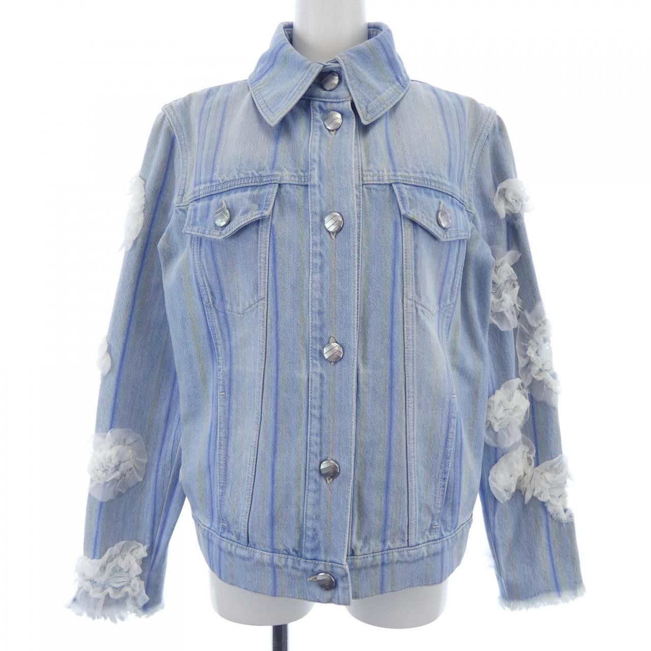 Chanel Chanel Chanel Denim Jacket Textile Outerwear P58708V44707 DUTY FREE for USA Size ONE SIZE - 1 Thumbnail
