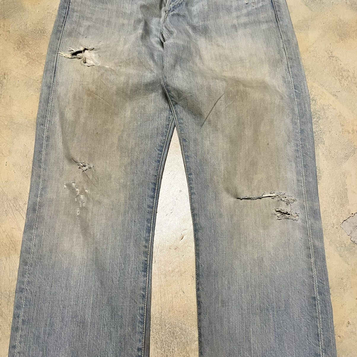 Levi's Vintage Levis 501 Distressed Denim Jeans Size US 29 - 4 Thumbnail