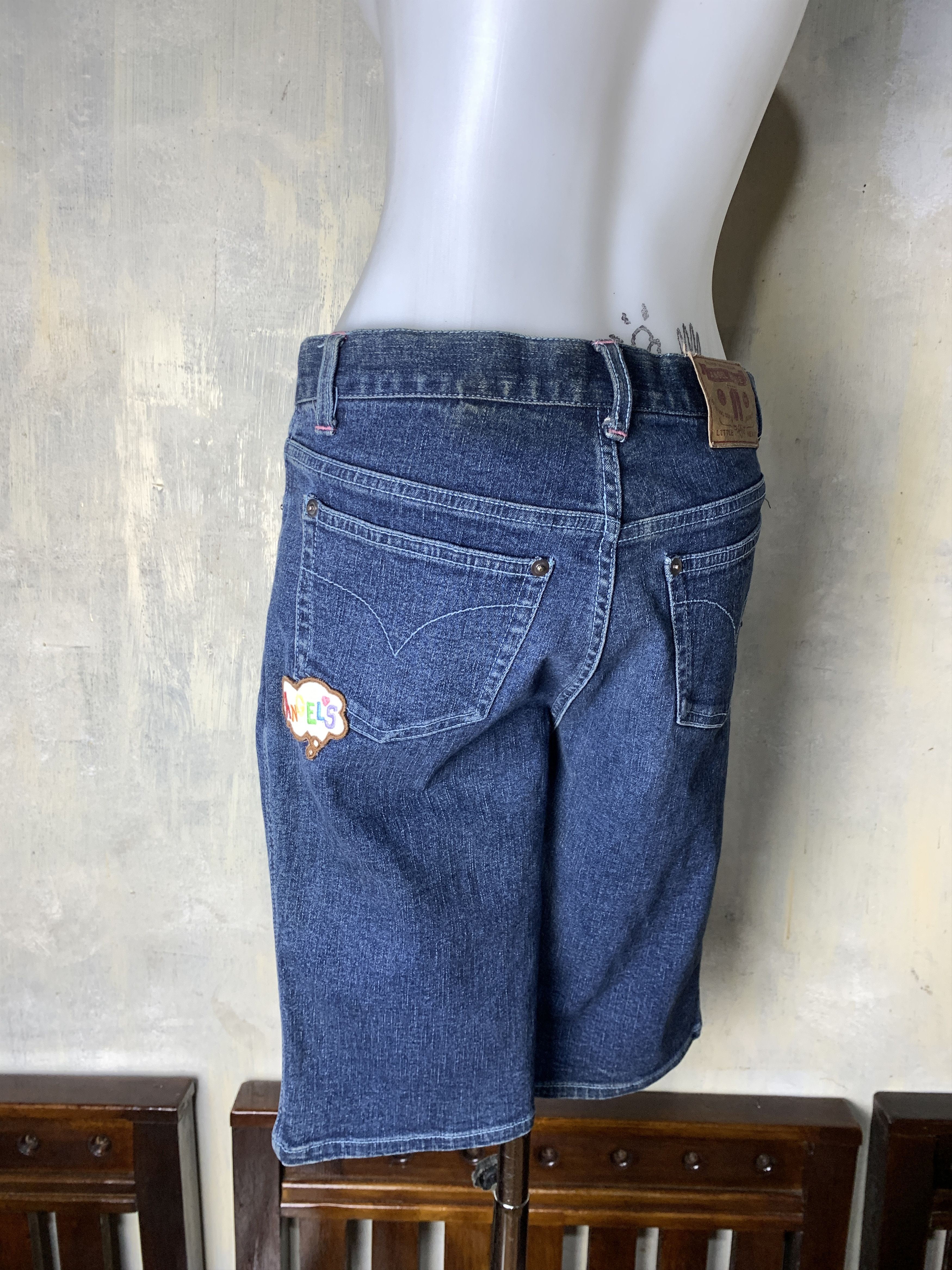 Angel Blue Angel Blue Dark Blue Embroidered Jorts (28) Size 28" / US 6 / IT 42 - 3 Thumbnail