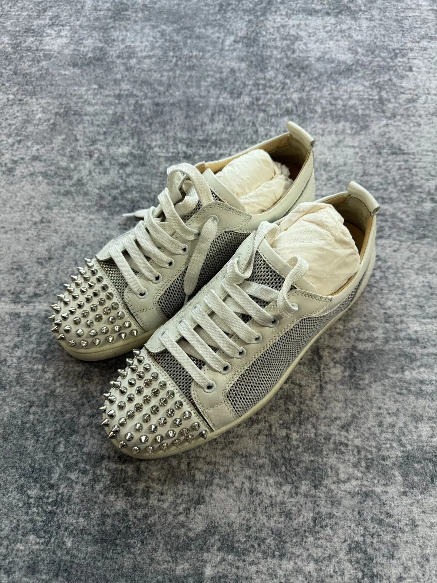 Christian Louboutin Christian Louboutin White Studded Sneakers. Size US 9.5 / IT 39.5 - 2 Thumbnail