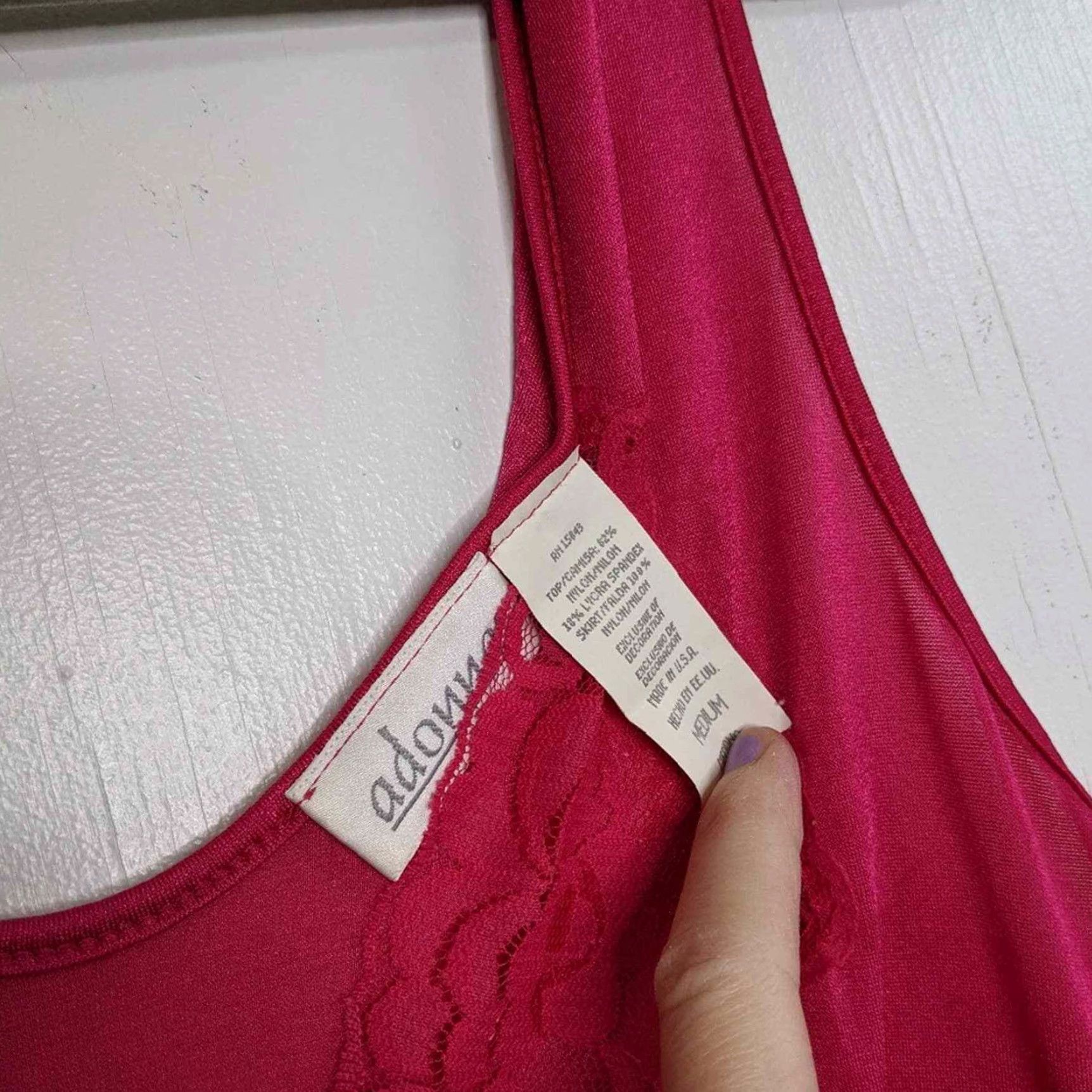 Vintage VINTAGE Adonna Dress Pink M Women Maxi Slip Lingerie Lace VTG Size M / US 6-8 / IT 42-44 - 5 Thumbnail