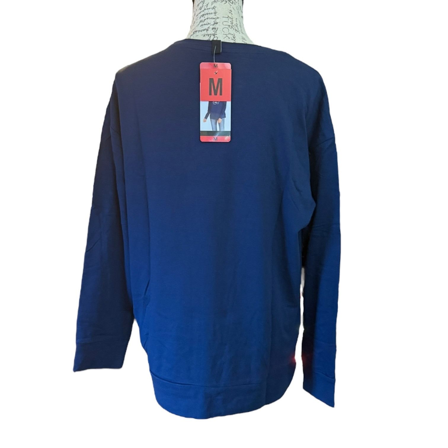 Other Ellen Tracy Blue Get Your Sparkle Christmas Shirt Medium Size M / US 6-8 / IT 42-44 - 2 Thumbnail