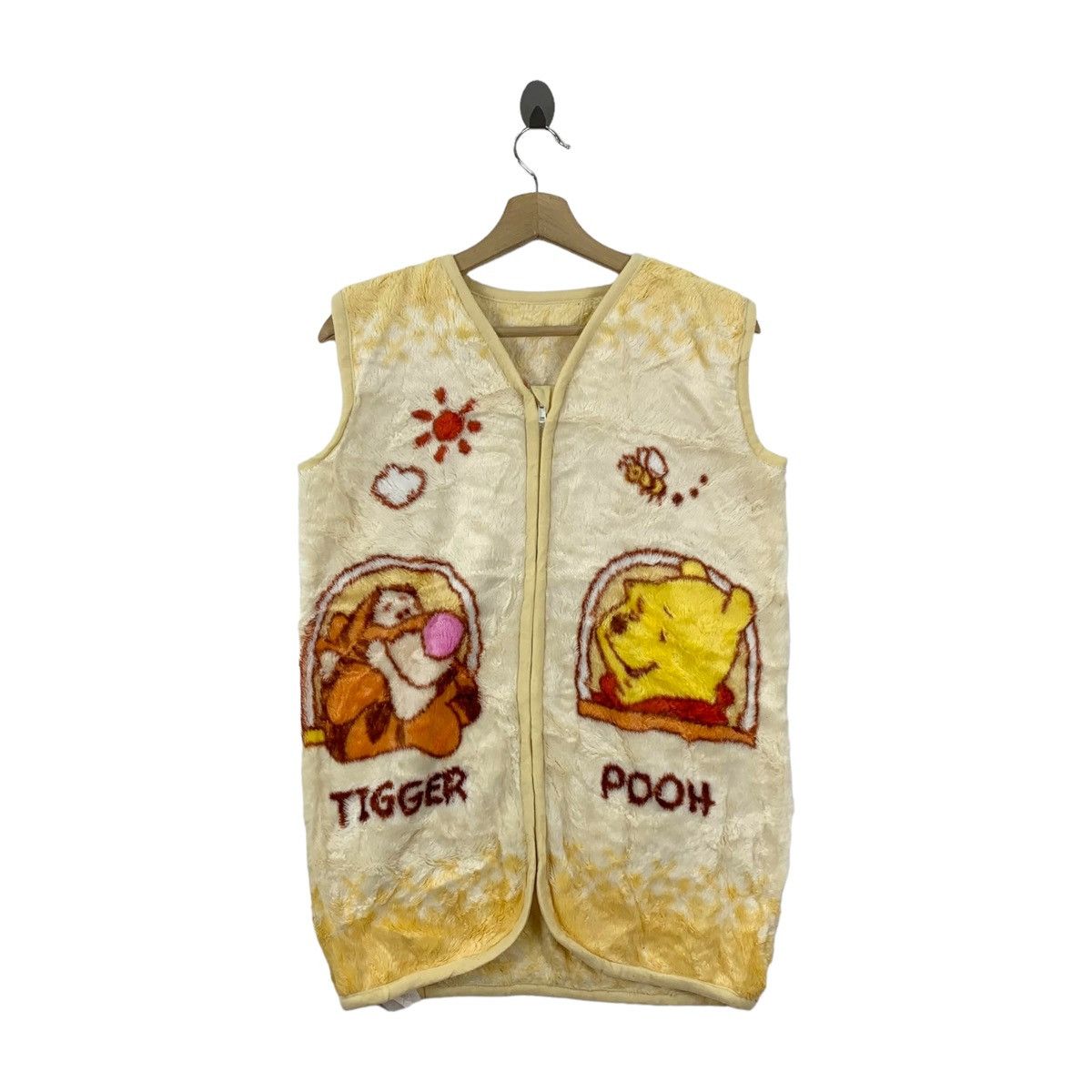 Disney Winnie The POOH Disney Cartoon Big Logo Fleece Vest Sweater Size US S / EU 44-46 / 1 - 2 Thumbnail