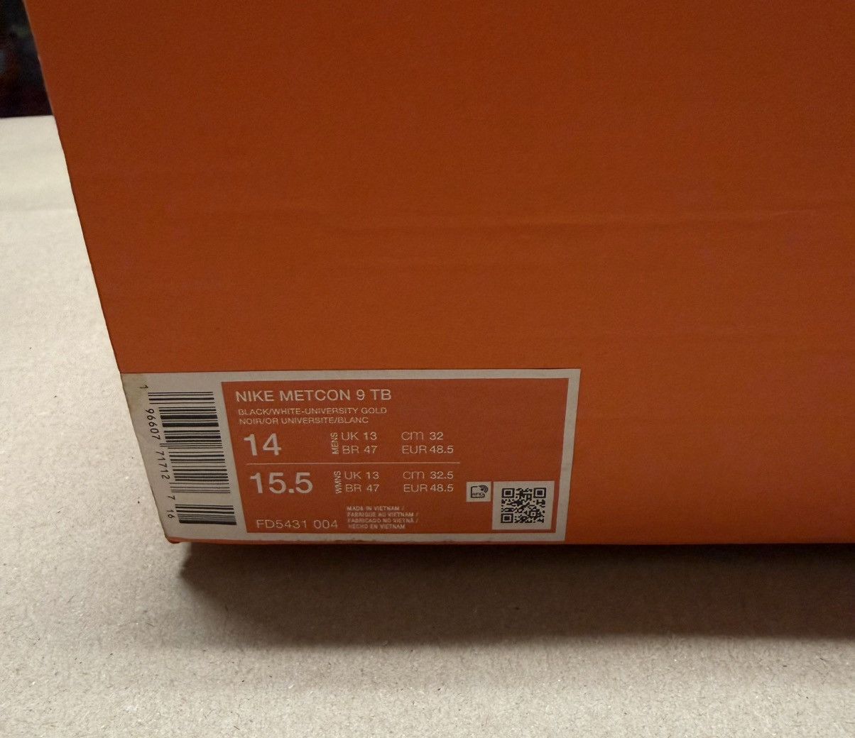 Nike Nike Metcon 9 TB Black men’s size 14 weightlifting CrossFit! Size US 14 / EU 47 - 6 Thumbnail