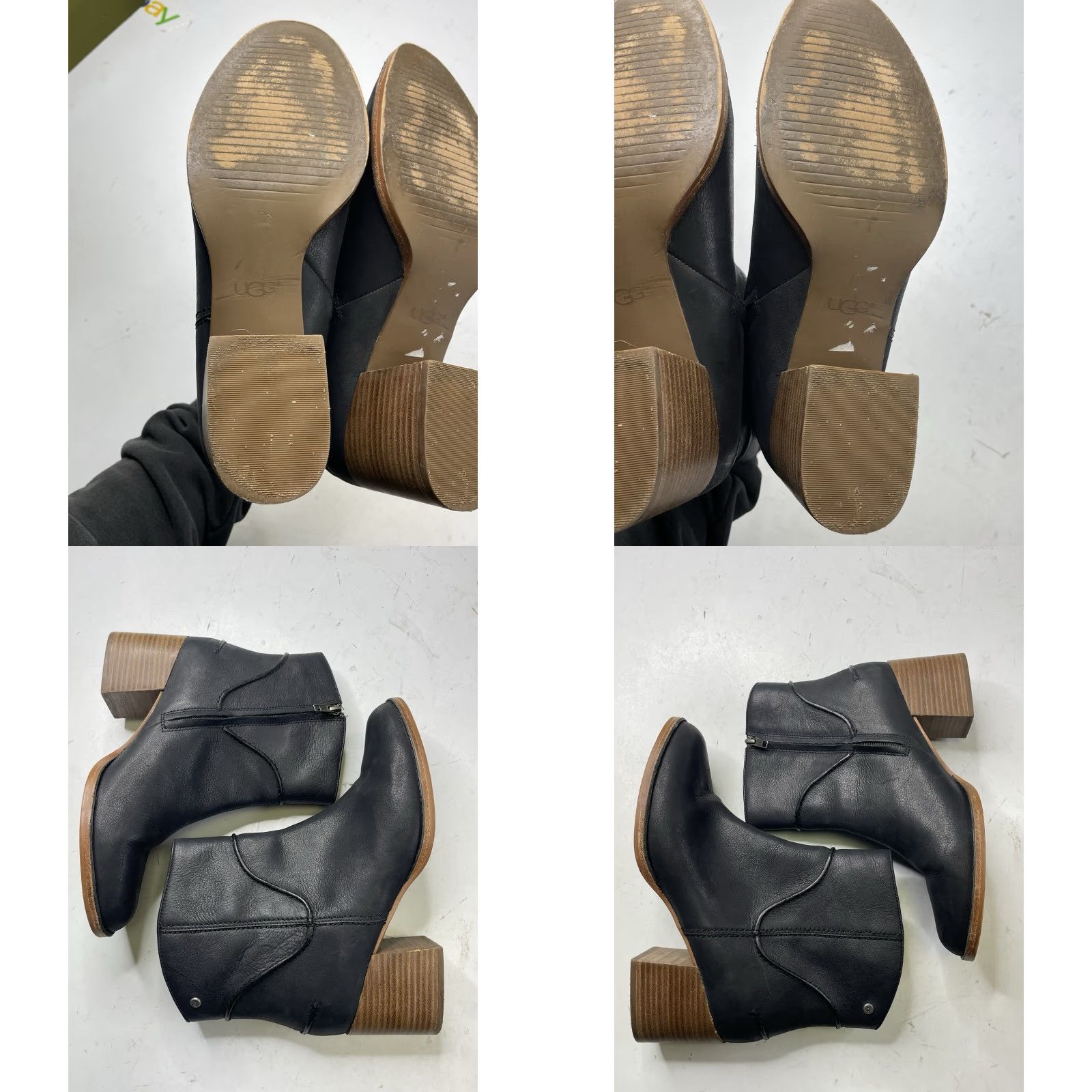 Ugg **UGG Annie Boot Women Black Leather Block Heel Bootie** User: **UGG Annie Boot Women Black Leather Block Heel** Size US 12 / IT 42 - 8 Thumbnail