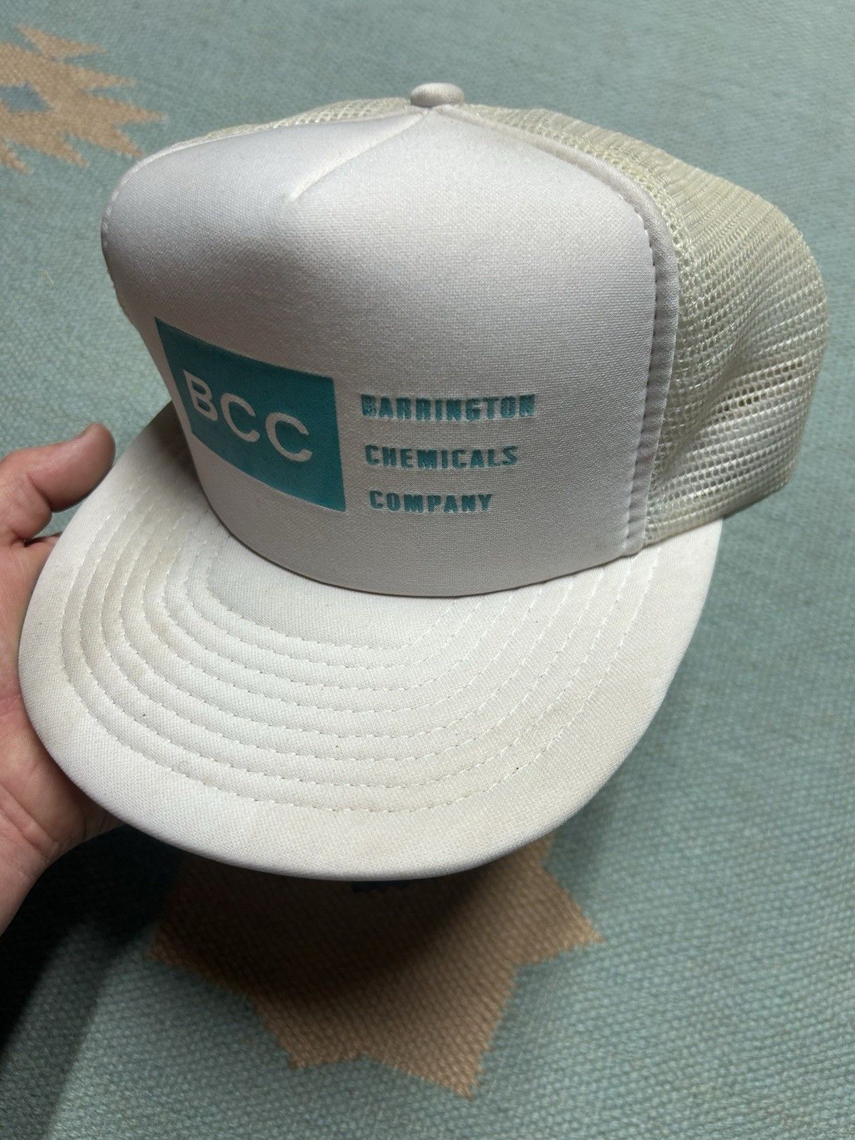 Vintage Vtg trucker hat mesh Barrington chemicals company BCC snap Size ONE SIZE - 4 Thumbnail