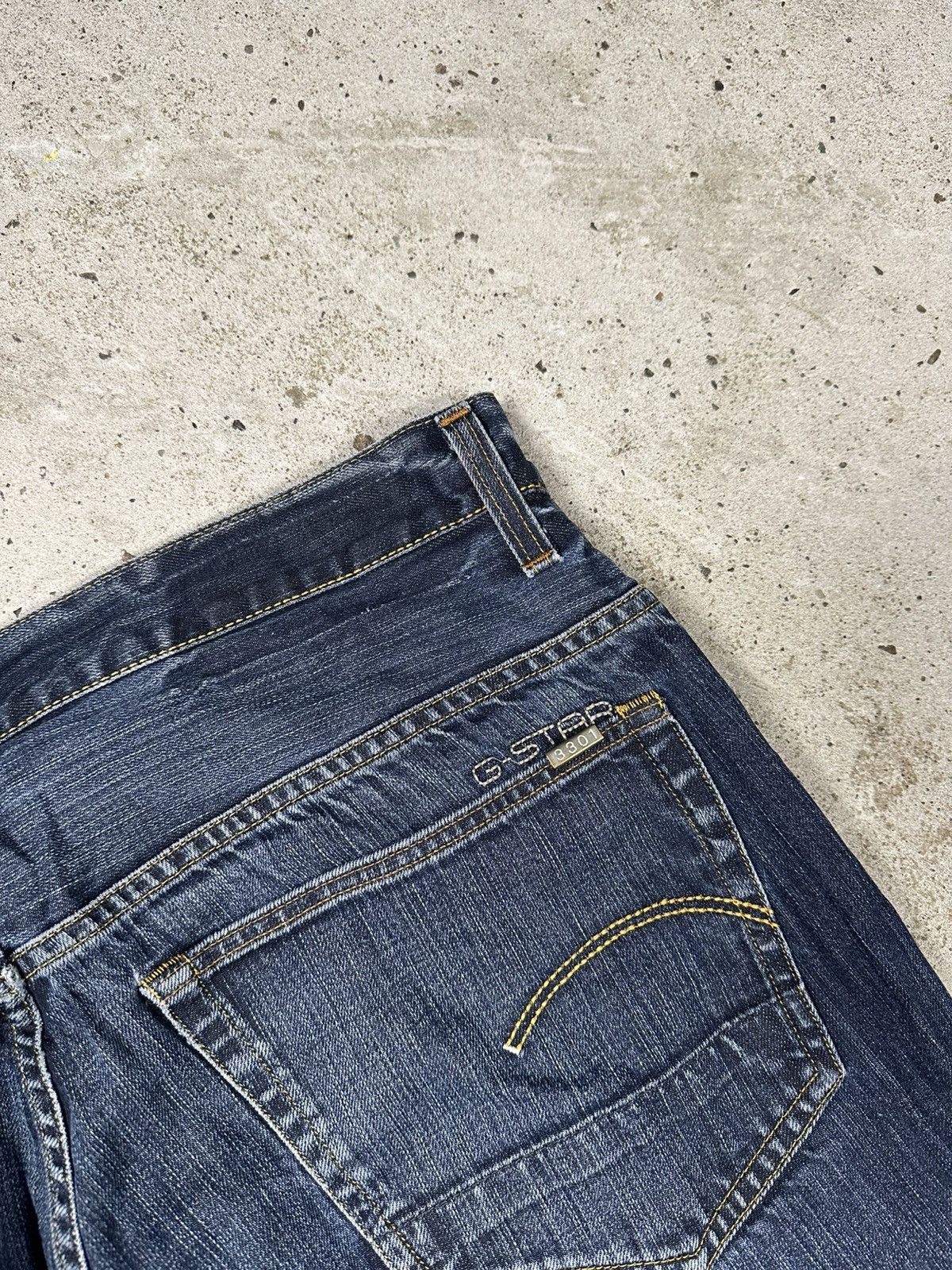 G-Star × Japanese Brand × Vintage Vintage Y2K G Star Raw 3301 Straight Denim Pants Jeans Size US 34 / EU 50 - 15 Thumbnail