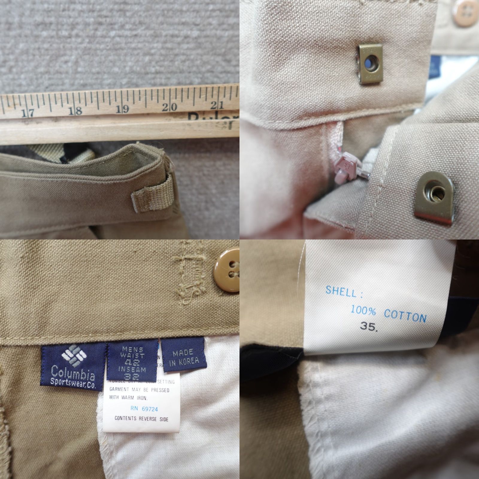 Doublet VINTAGE Columbia Pants 40 x 30 Beige Double Knee Duck Pants Side Adjusters NEW Men Pants Beige Canvas 40 x 30 Size US 40 / EU 56 - 8 Thumbnail