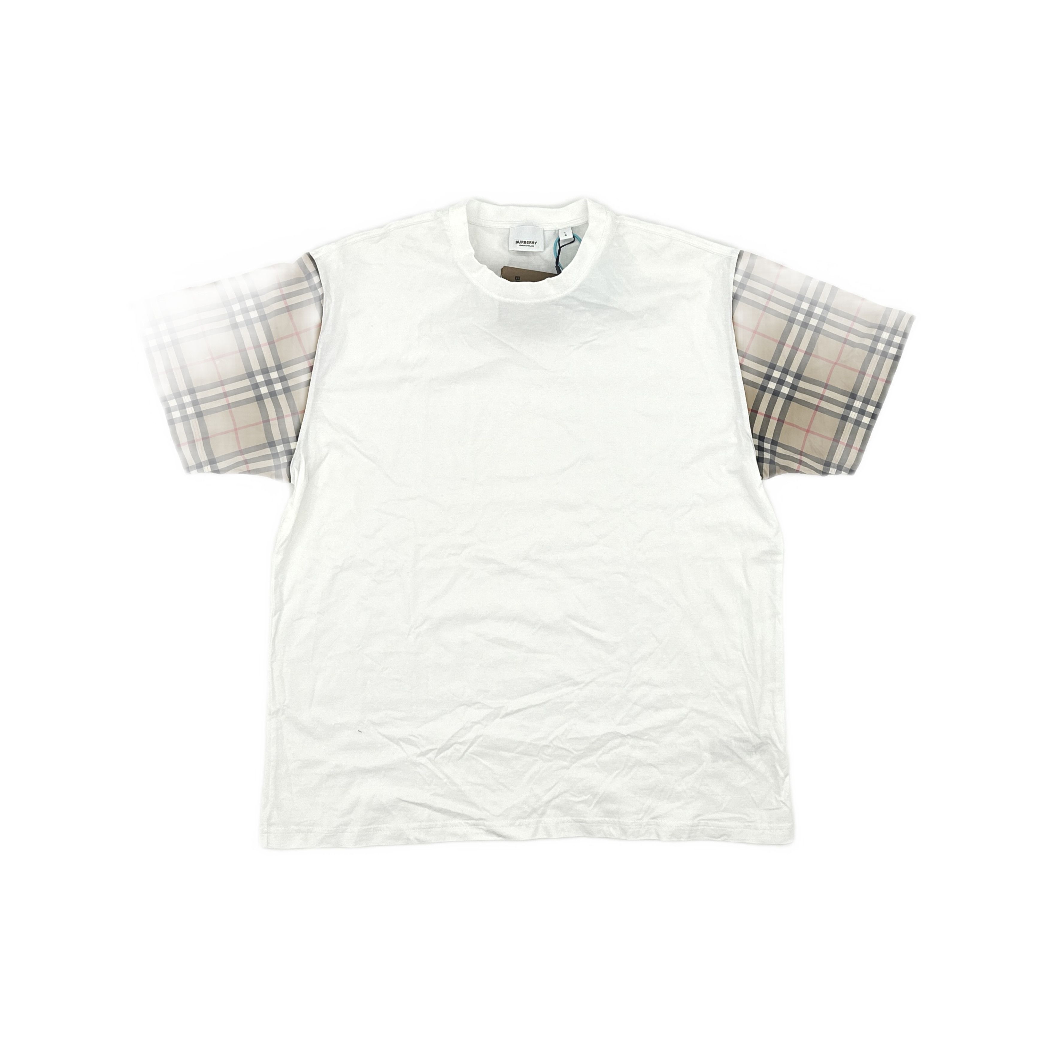 Burberry Burberry Check Sleeve T-Shirt Size L Size L / US 10 / IT 46 - 1 Thumbnail