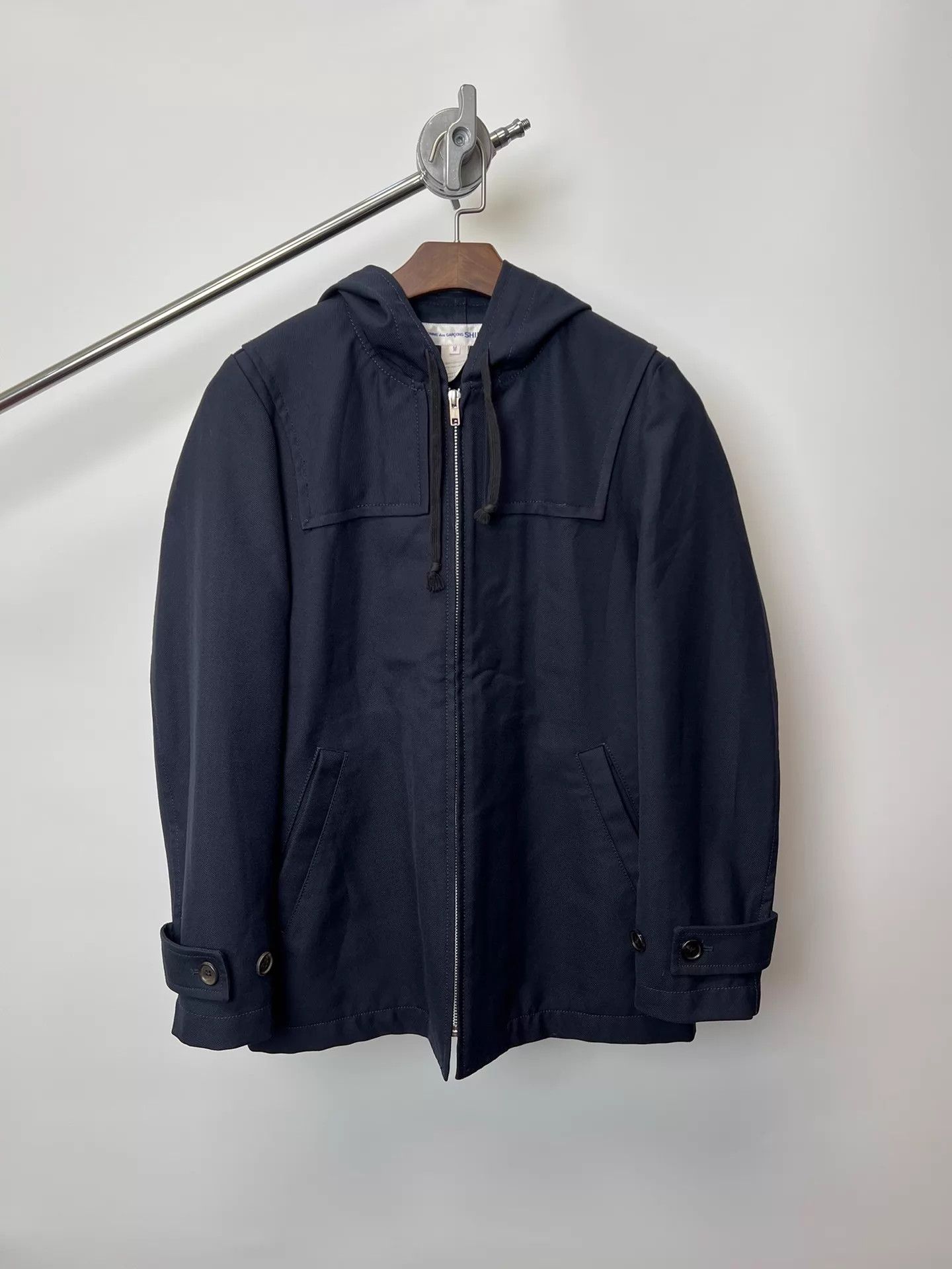 Comme des Garcons CDG Shirts Wool Blend Hooded Jacket w/ Special Shoulders hl Size US M / EU 48-50 / 2 - 1 Thumbnail