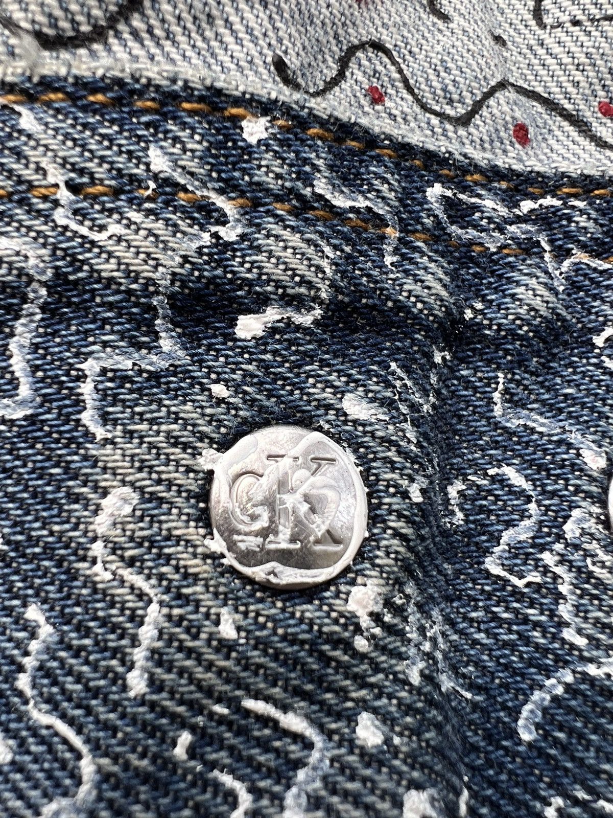 Other Custom ethnical bilateral distressed denim jacket Size US L / EU 52-54 / 3 - 15 Thumbnail