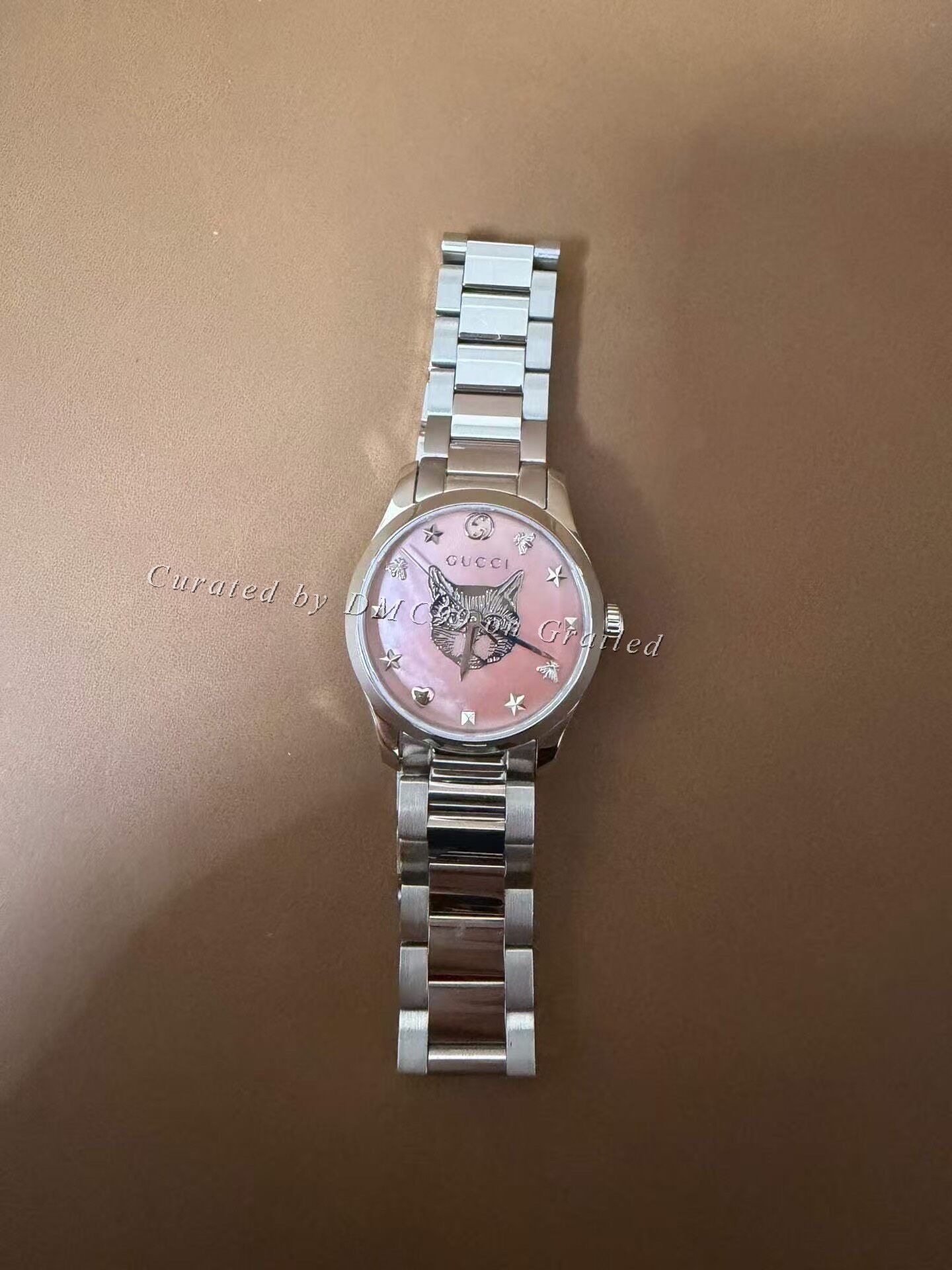 Gucci Gucci G-Timeless Pink Lucky Cat Watch Size ONE SIZE - 1 Thumbnail