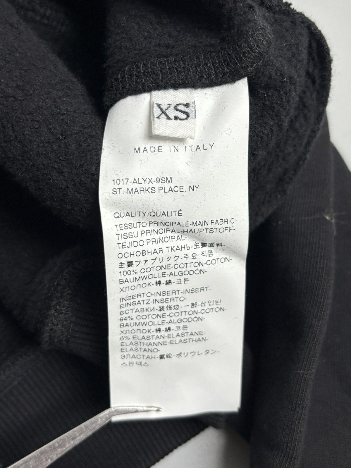 1017 ALYX 9SM 1017 ALYX 9SM Collection Logo Cropped Sweatshirt 'Black' Size XS / US 0-2 / IT 36-38 - 8 Thumbnail