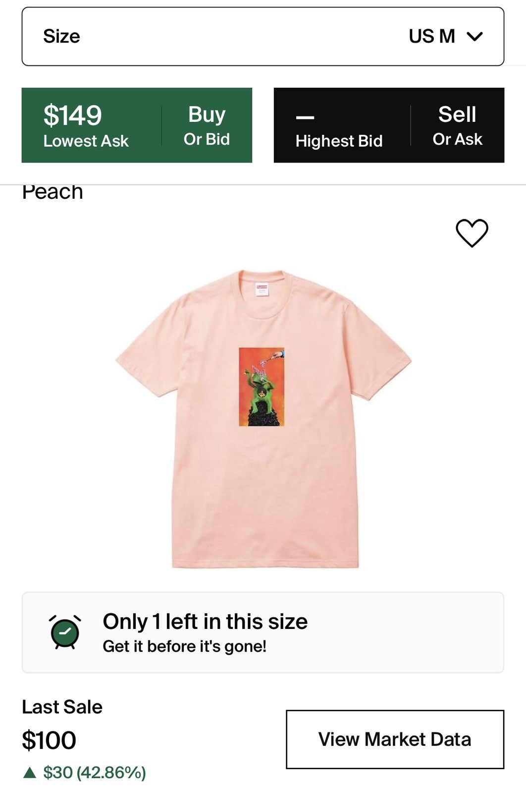 Supreme Supreme Mike Hill Brains Tee Peach SS17 Size US M / EU 48-50 / 2 - 3 Thumbnail