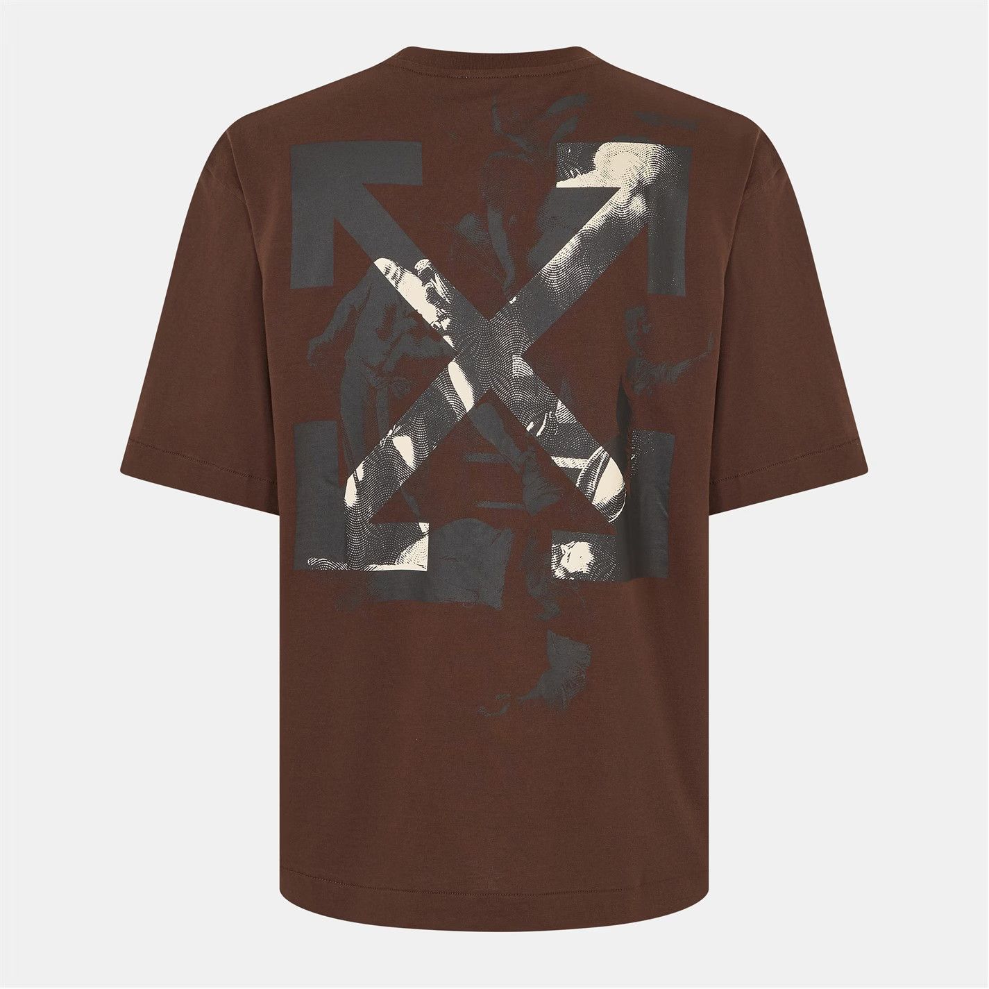 Off-White o1g2r1mq0226 Arrow Skate T-Shirt In Brown Size US M / EU 48-50 / 2 - 2 Thumbnail