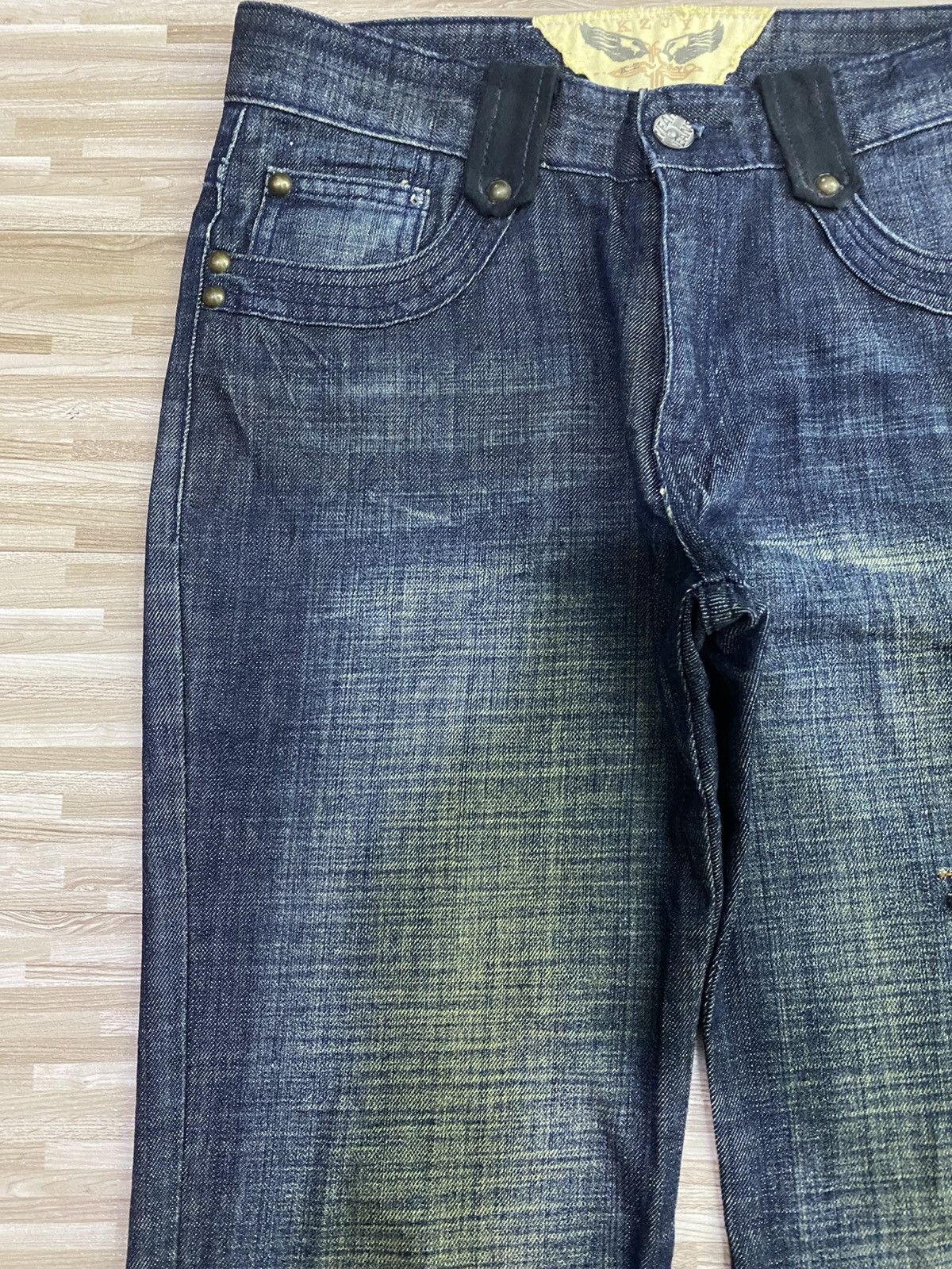 Japanese Brand 💥INSANE 90s JAPANESE MUDWASH EMBROIDERY TATTOO STYLE JEANS💥 Size US 30 / EU 46 - 3 Thumbnail