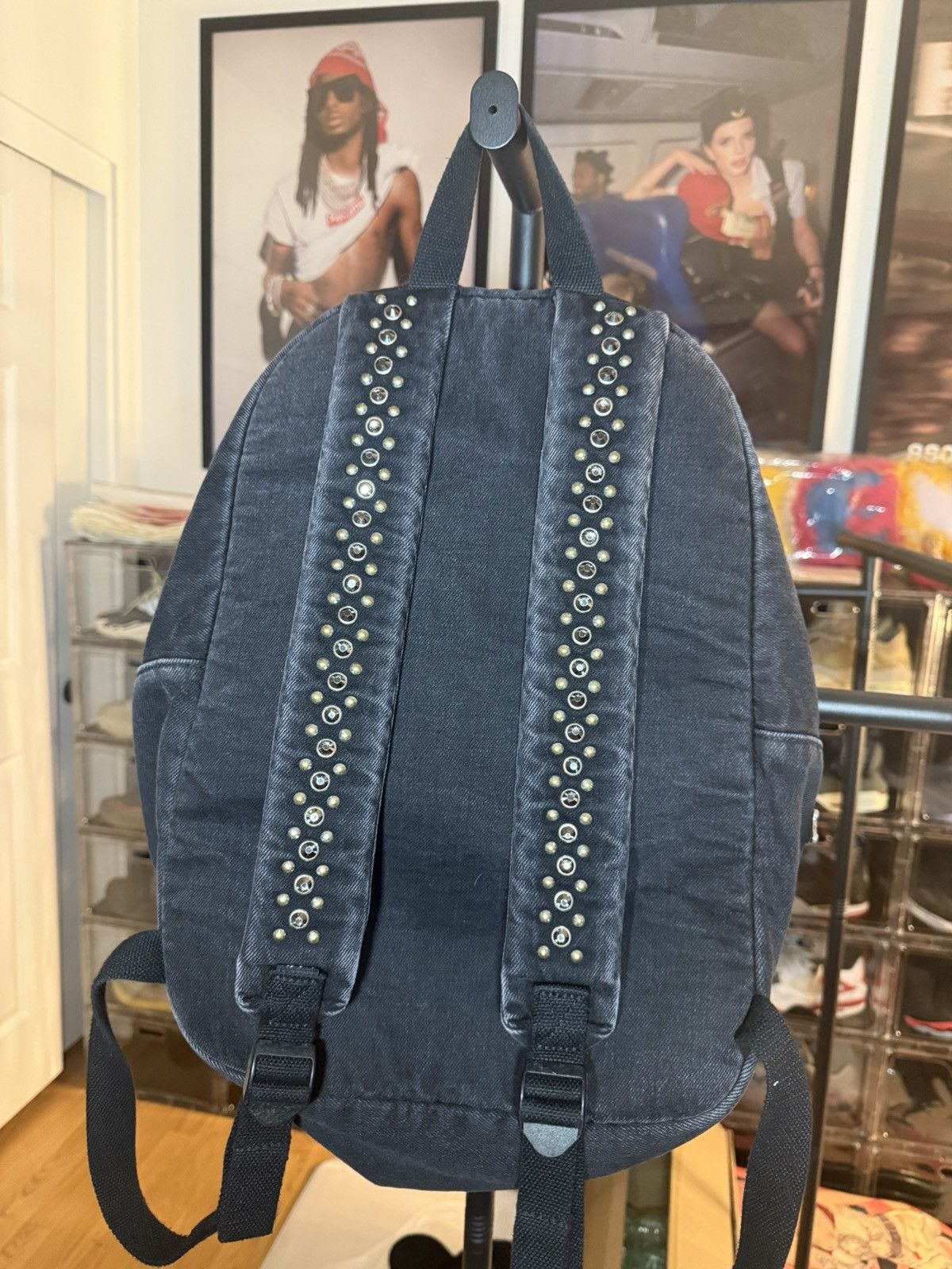 B.B. Simon × Supreme Supreme B.B Simon Denim Backpack Size ONE SIZE - 9 Thumbnail