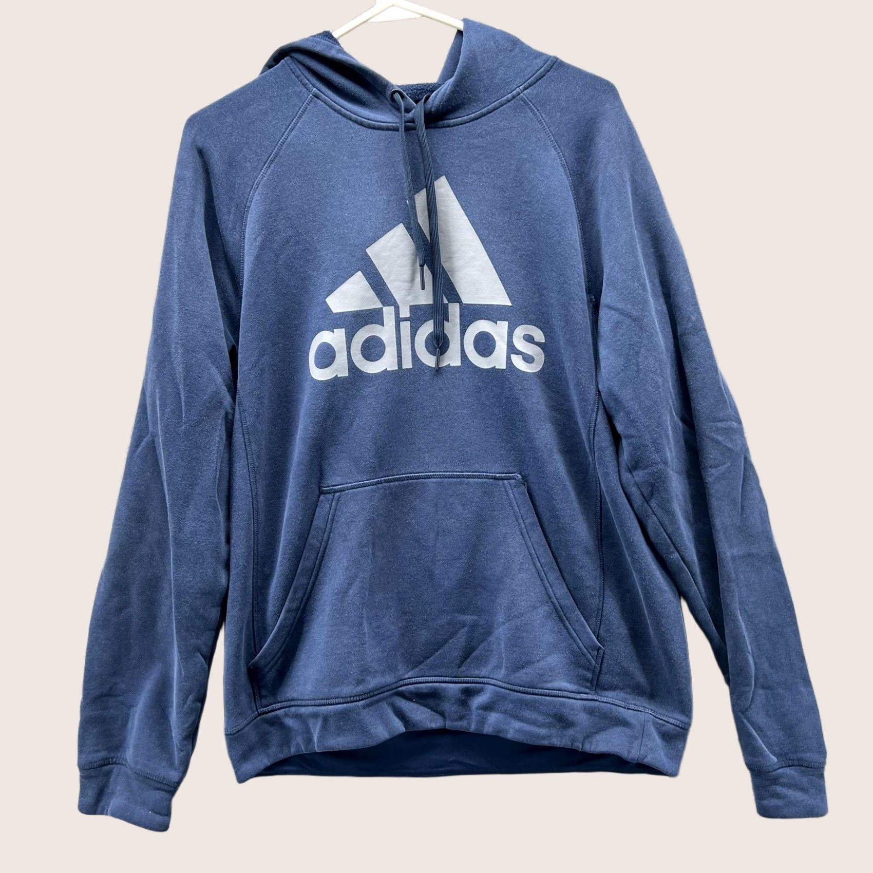 Adidas Adidas Sweatshirt Hoodie Mens Medium Blue Fleece Pullover Big Logo Athletic Size US M / EU 48-50 / 2 - 1 Thumbnail