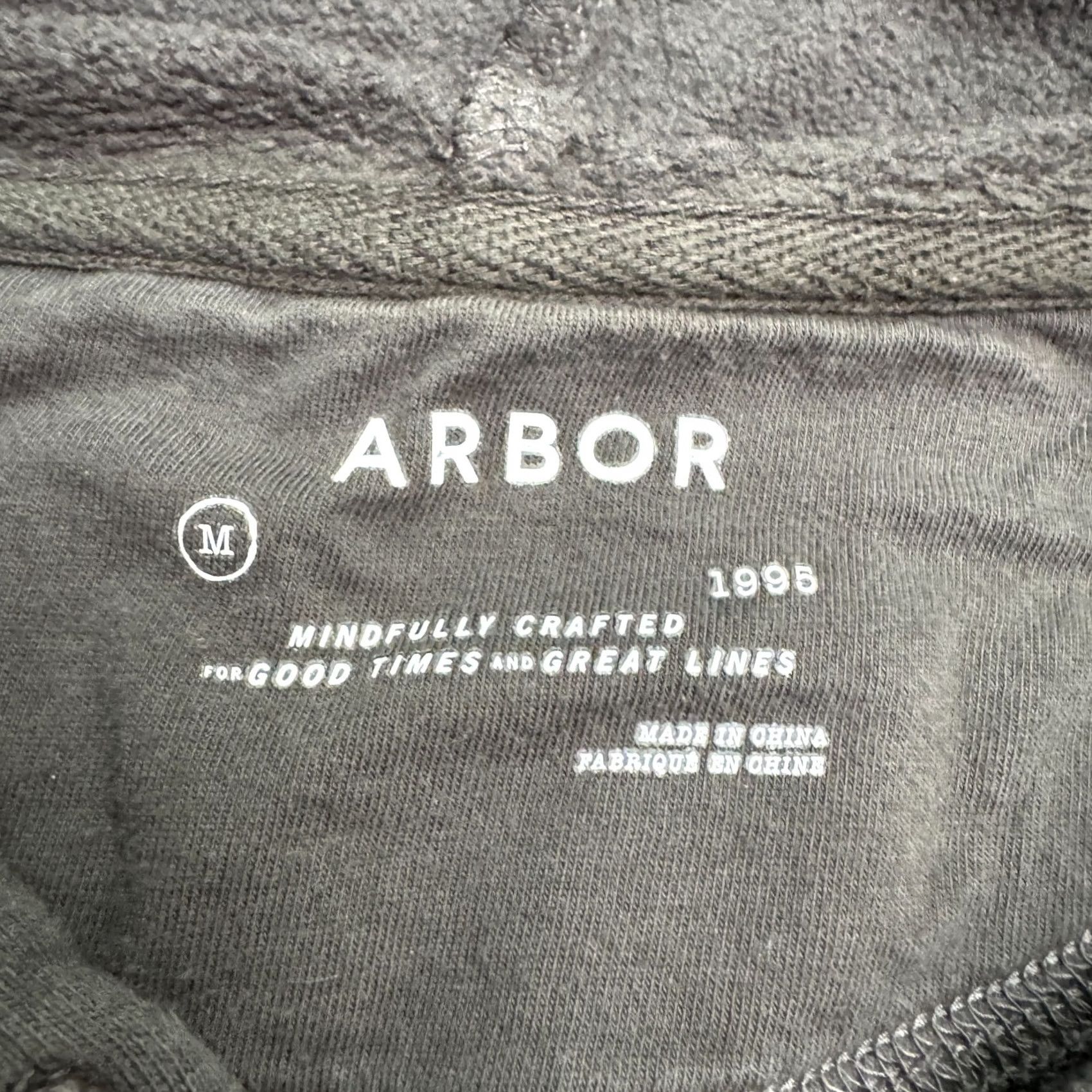 Vintage Arbor Hoodie Mens Medium Charcoal Gray Pullover Sweatshirt Cotton Rayon All Seasons Logo Regular Size US M / EU 48-50 / 2 - 4 Thumbnail