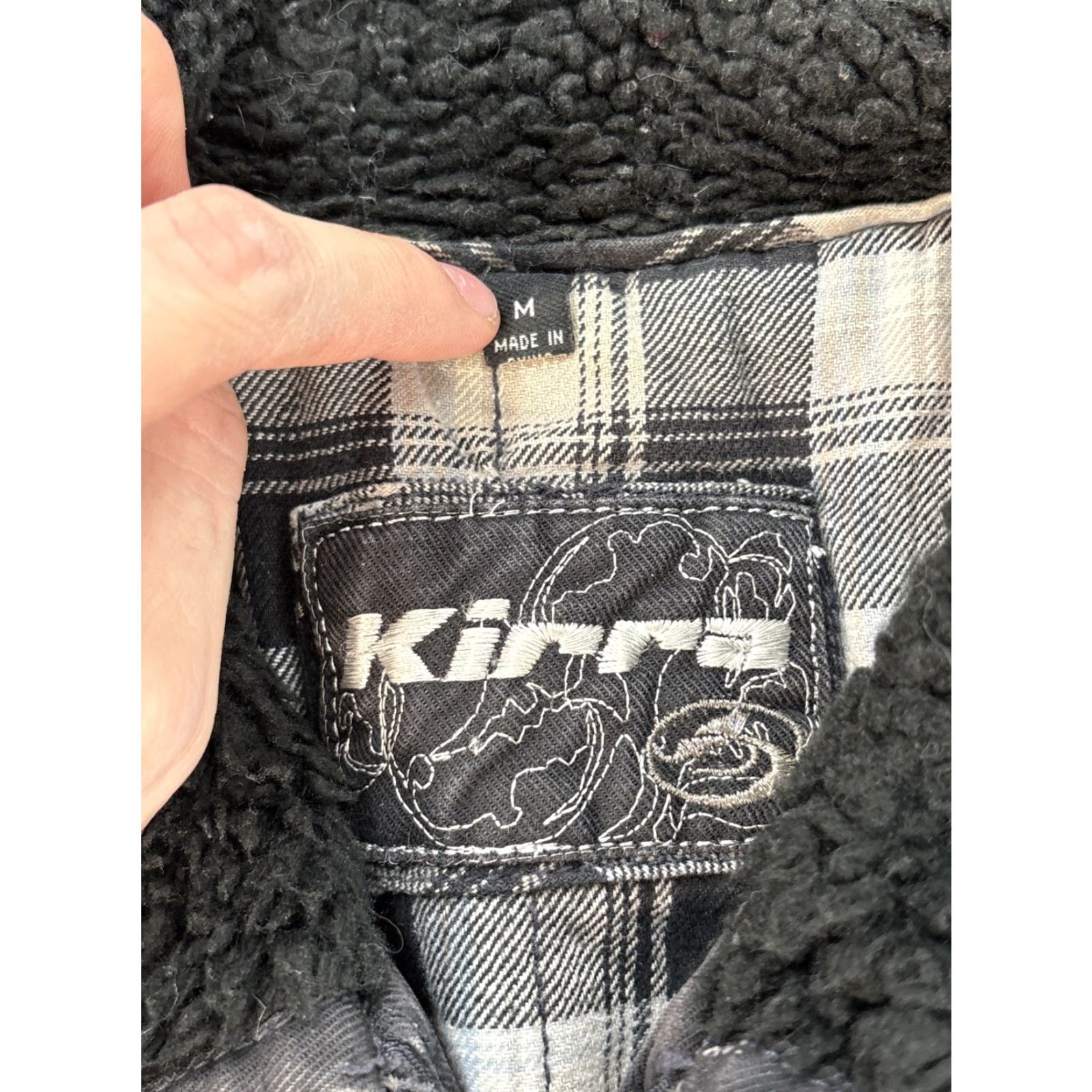 Vintage VINTAGE Kirra Coat Mens M Black Flannel Lined Distressed Pocket Overcoat Y2K Size US M / EU 48-50 / 2 - 4 Thumbnail