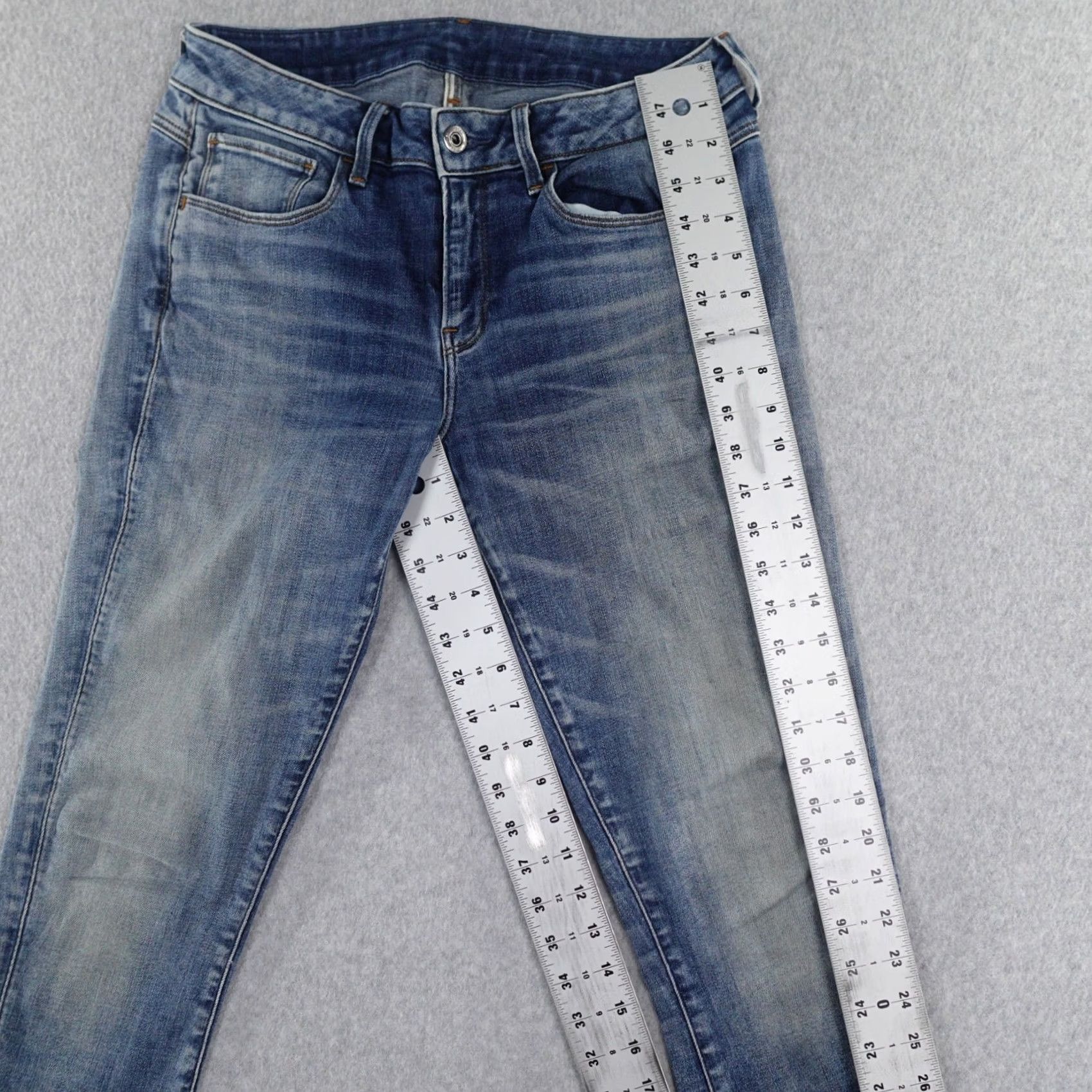 G-Star G-Star Skinny Jeans Womens 30 (30X30) Mid Blue Denim Slim 5-Pocket Shirt Hat? Size 30" / US 8 / IT 44 - 5 Thumbnail
