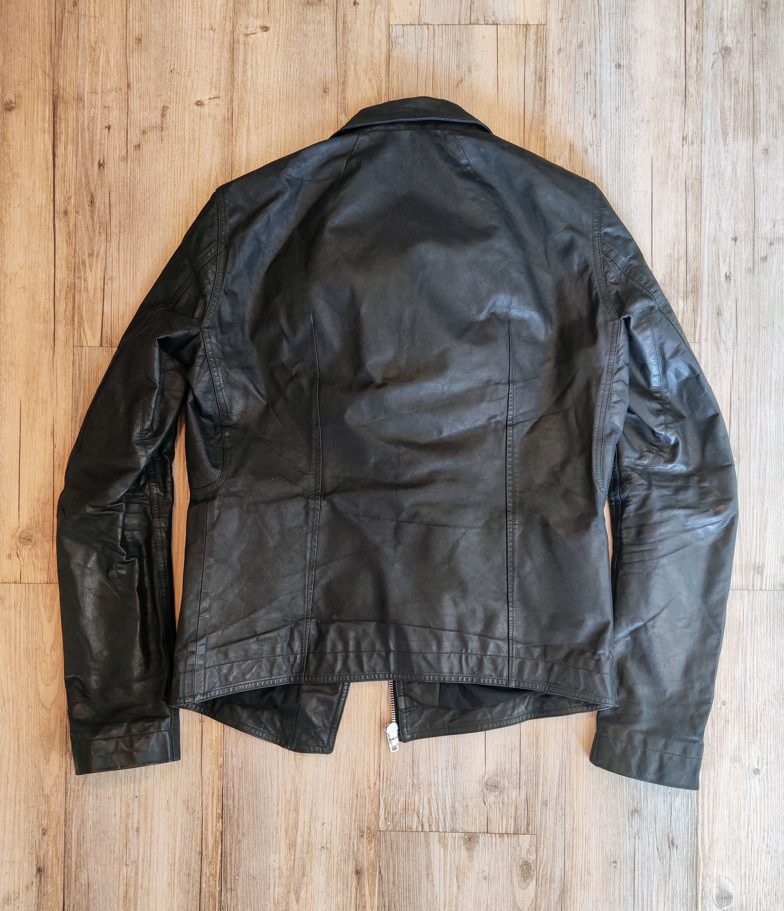Rick Owens Cyclops stooges waxed leather jacket Size US M / EU 48-50 / 2 - 2 Thumbnail