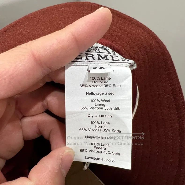Hermes Hermes size 59 Logo Buckle Wool Fisherman Hat Size ONE SIZE - 4 Thumbnail