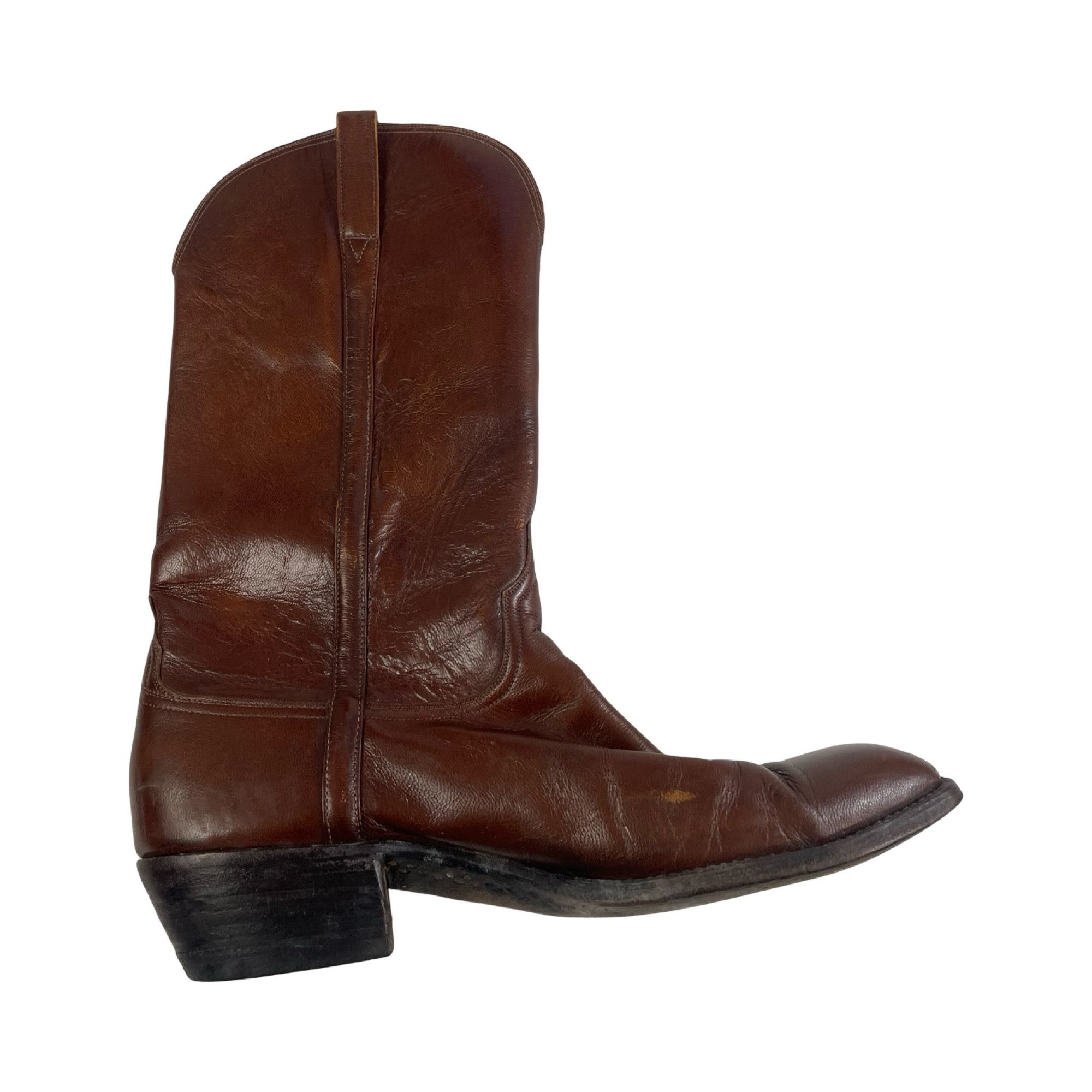 Lucchese Lucchese Brown Leather Cowboy Boots Mens Size 11D Size US 11 / EU 44 - 4 Thumbnail
