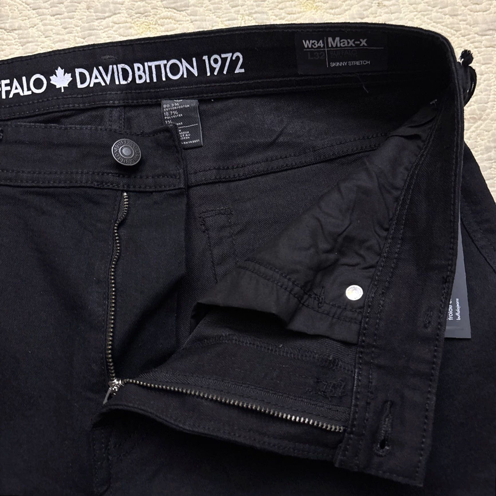 Buffalo David Bitton Jeans Max-X Skinny Stretch Denim Mens 34x32