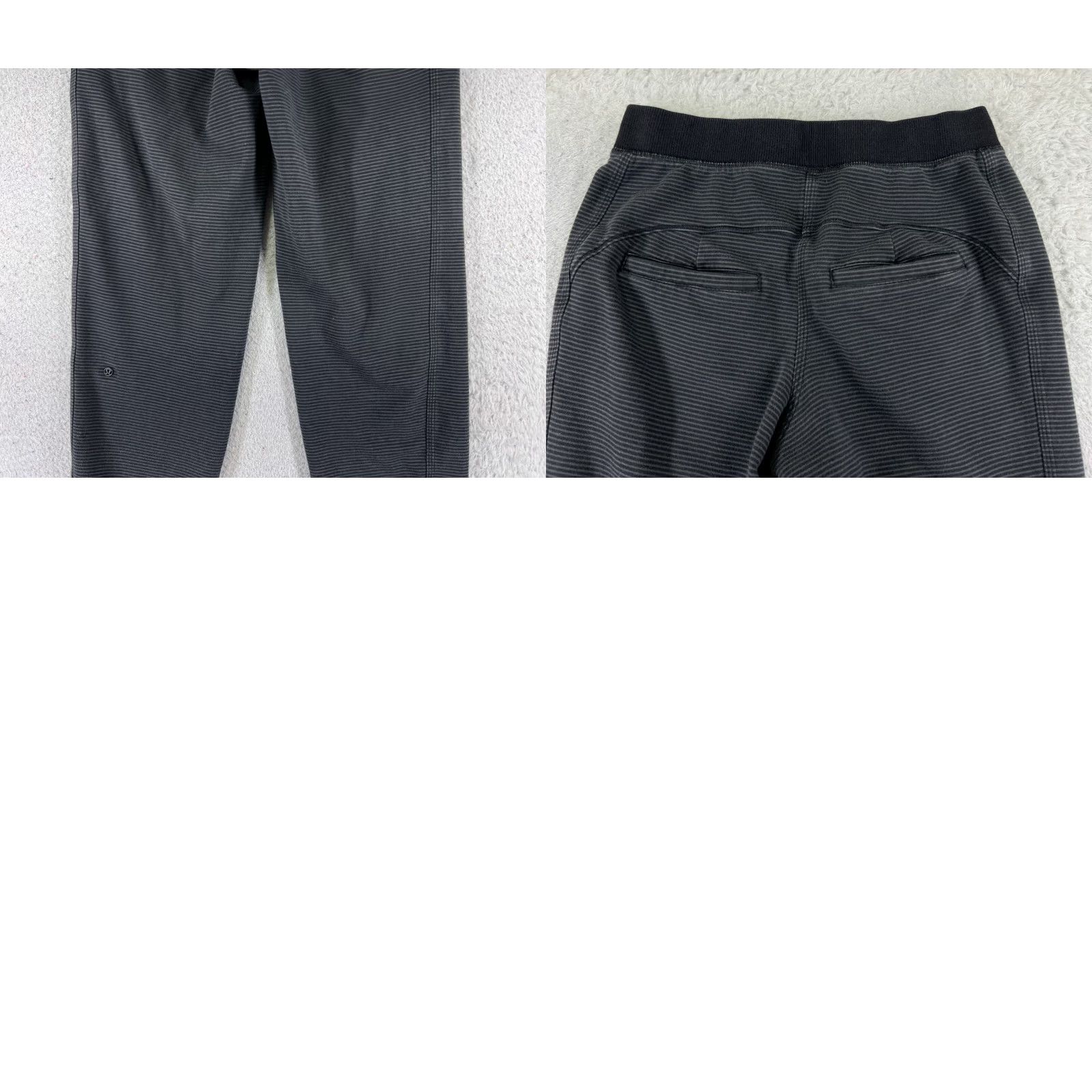 Lululemon Lululemon Pants Womens 4 Gray Striped Jogger Elastic Waist Pockets Yoga Run Cross Training Read Size 27" / US 4 / IT 40 - 9 Thumbnail