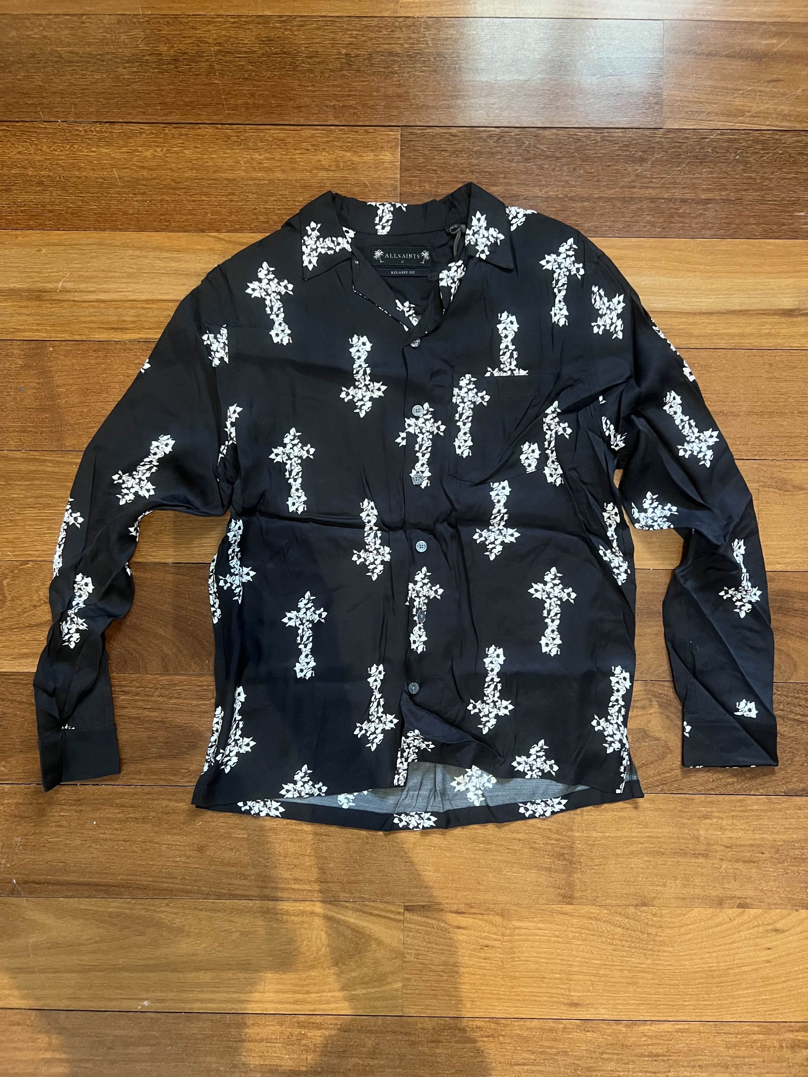 Allsaints ALLSAINTS Crossout Long Sleeve Shirt Size US S / EU 44-46 / 1 - 2 Thumbnail