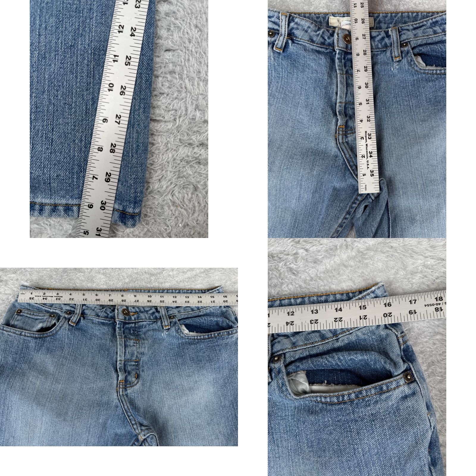 Vintage Maurices Jeans Women Flared Denim 32x31 Modern Mid Rise 100% Cotton Blue 13 N/A Mens? Womens Size 34" / US 12 / IT 48 - 8 Thumbnail