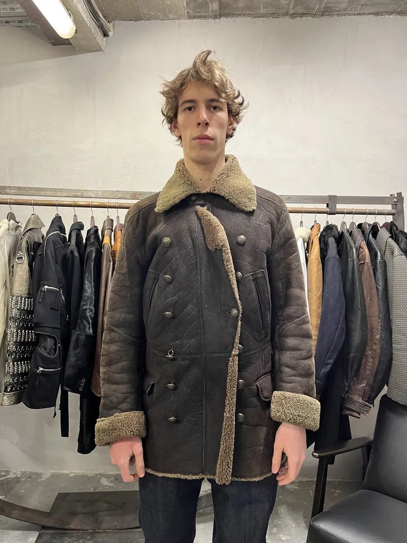 Dolce & Gabbana × Vintage AW2002 Dolce & Gabbana Shearling Brown Elevated Leather Jacket Size US M / EU 48-50 / 2 - 3 Thumbnail