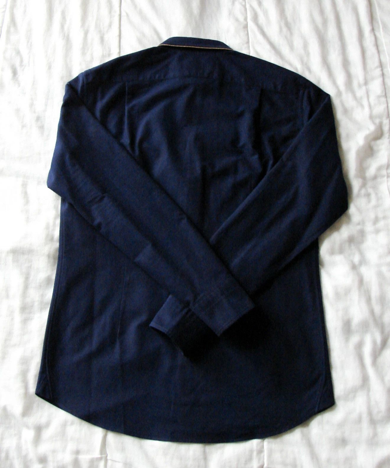 Kolor Japanese Designer Kolor Navy Blue Shirt Zip Zipper Collar Size US L / EU 52-54 / 3 - 2 Thumbnail