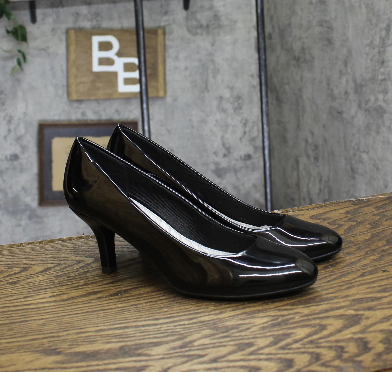 Other Nwt Easy Street Dress Pump Heels Passion Black Patent 10n Size US 10 / IT 40 - 1 Thumbnail