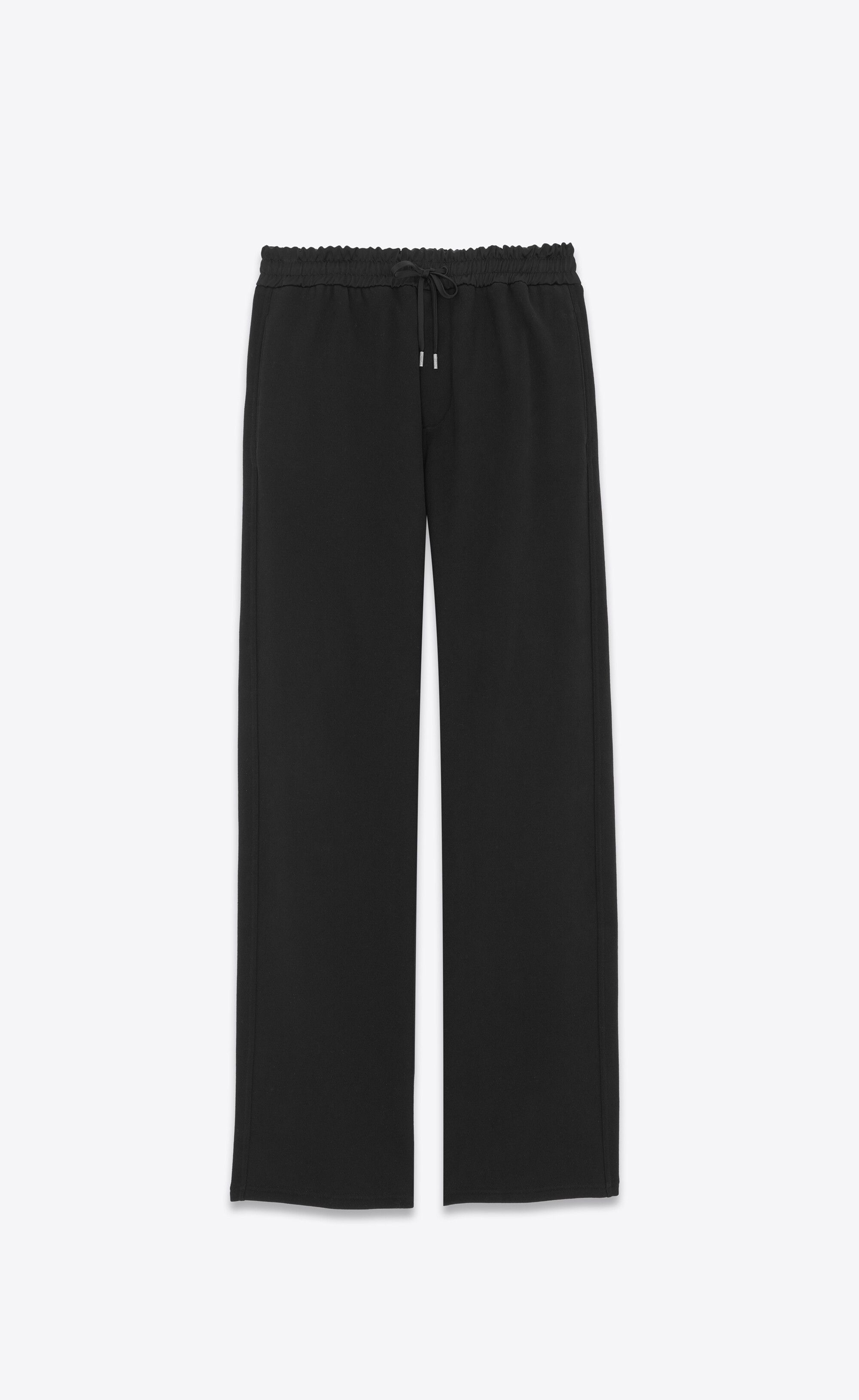 Saint Laurent Paris o1s1wg111224 Wide-Leg Sweatpants & Joggers Fleece in Black Size US 32 / EU 48 - 1 Thumbnail