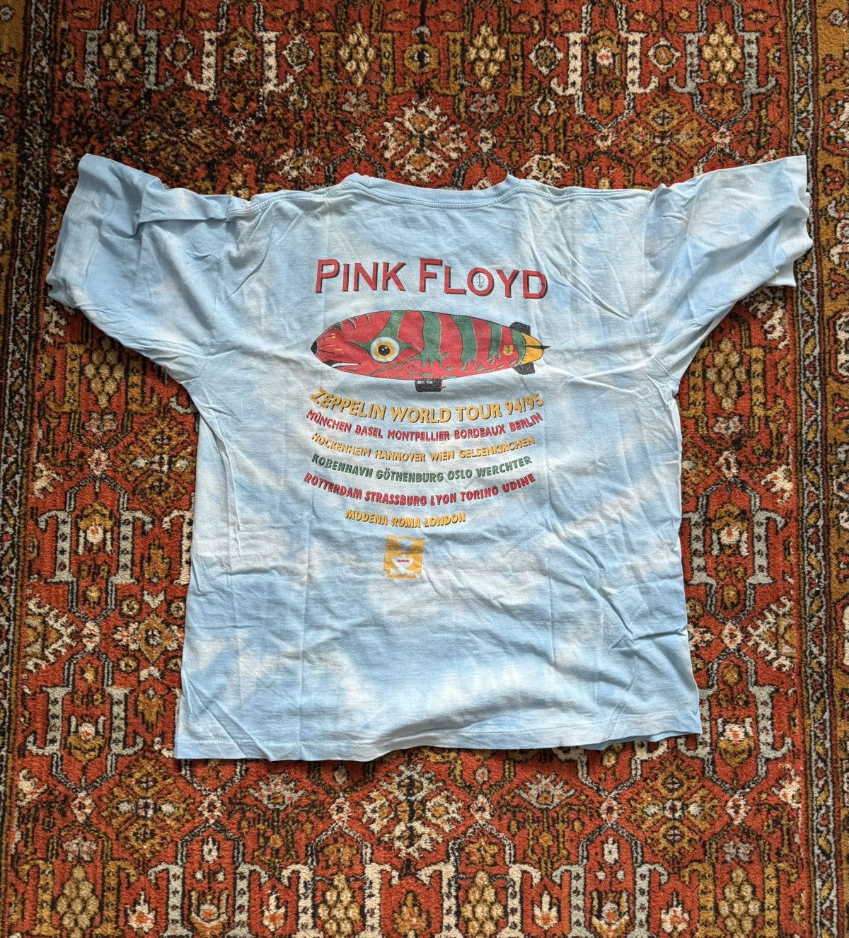 Pink Floyd RARE Vintage 1994 /95 Pink Floyd Zeppelin World Tour Tee Size US XXL / EU 58 / 5 - 1 Thumbnail