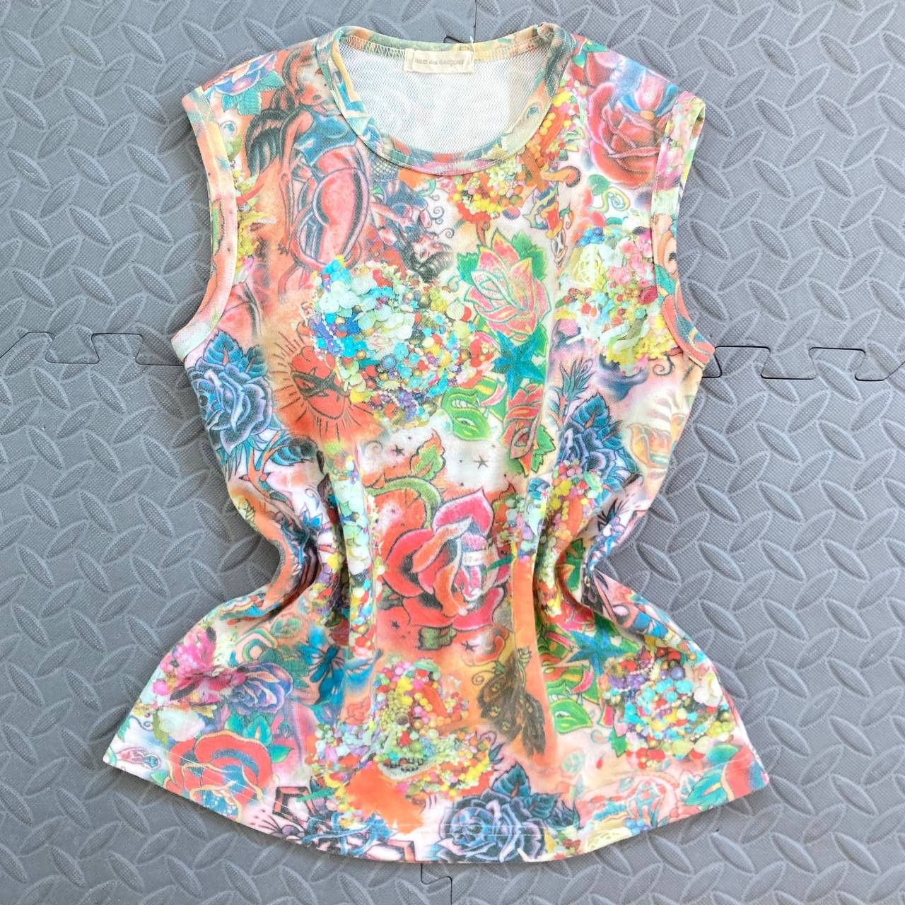 Comme des Garcons S/S04 Ruriko Murayama Tattoo Printed Tank Top Size S / US 4 / IT 40 - 1 Thumbnail