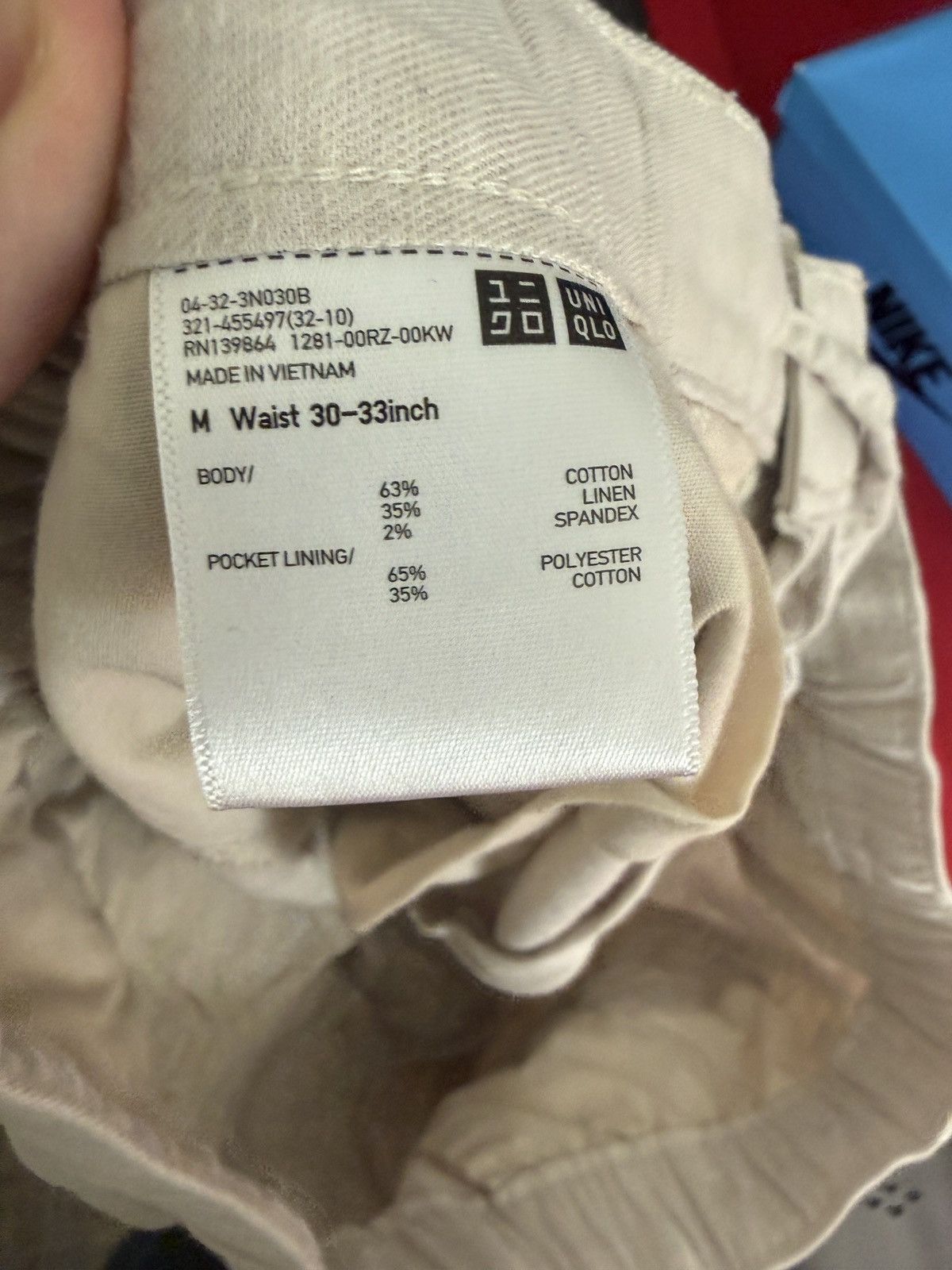 Uniqlo Uniqlo Cream Linen Pants Size US 32 / EU 48 - 3 Thumbnail