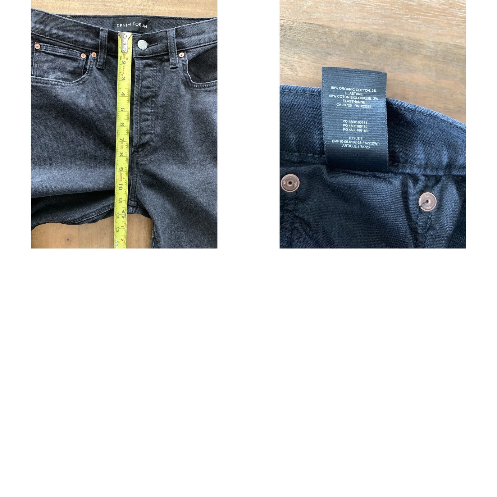 Vintage Denim Forum Womens The Yoko Black Slim Hi-Rise Jeans 28x27 90s Grunge Punk Rock Logo Size 27" / US 4 / IT 40 - 8 Thumbnail