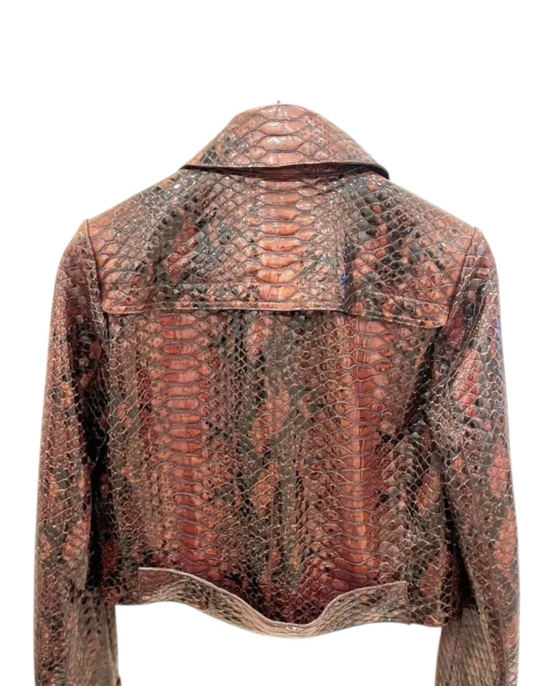 Burberry Prorsum F/W 2013 RUNWAY PYTHON EMBOSSED GOATSKIN LEATHER JACKET Size XS / US 0-2 / IT 36-38 - 6 Thumbnail